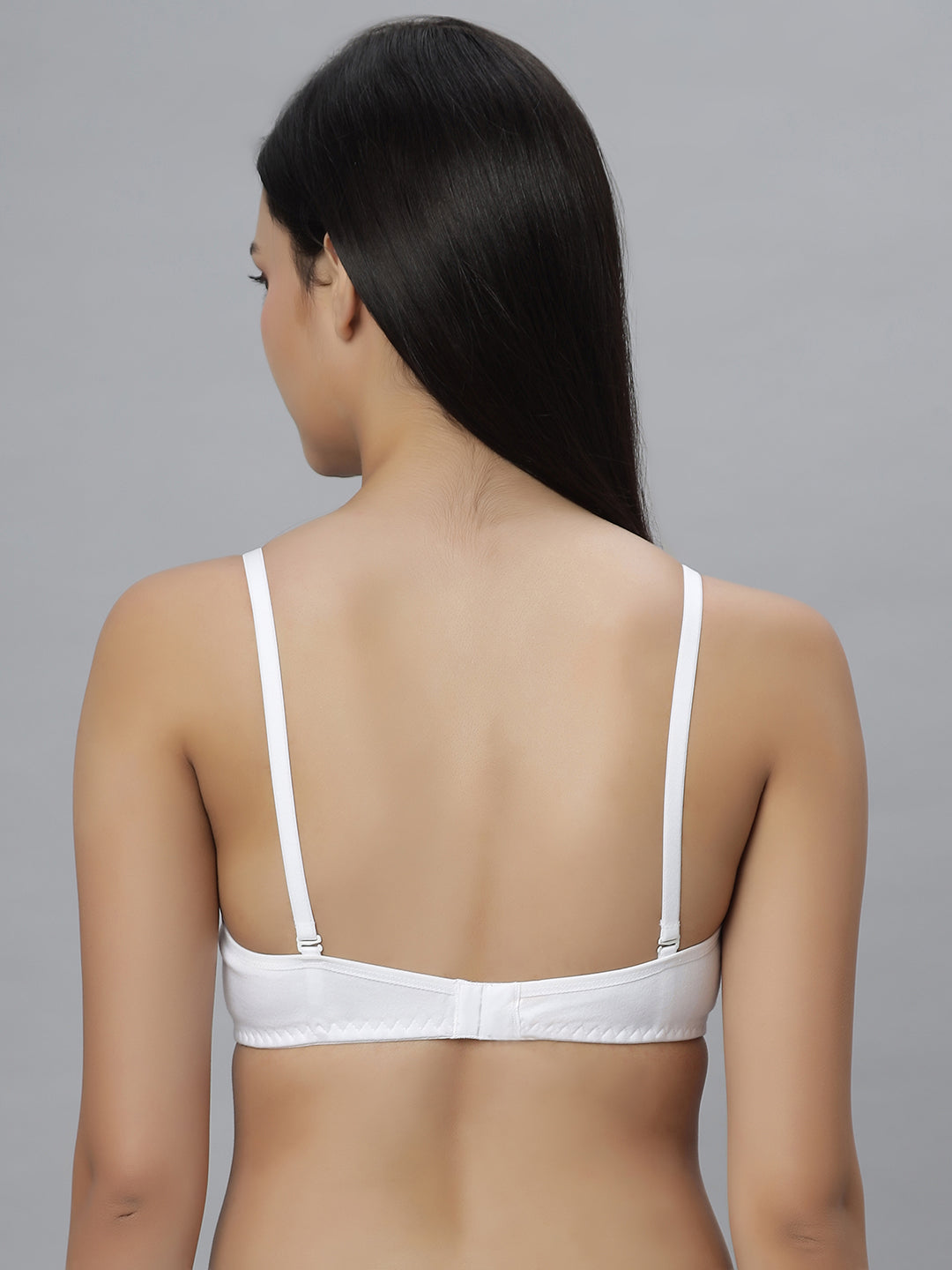 Eden101 Full Coverage Soft Padded White Maroon color Bra (pack of 2)