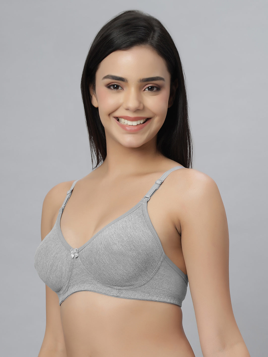 Eden101 Full Coverage Soft Padded Grey color Bra (pack of 1)