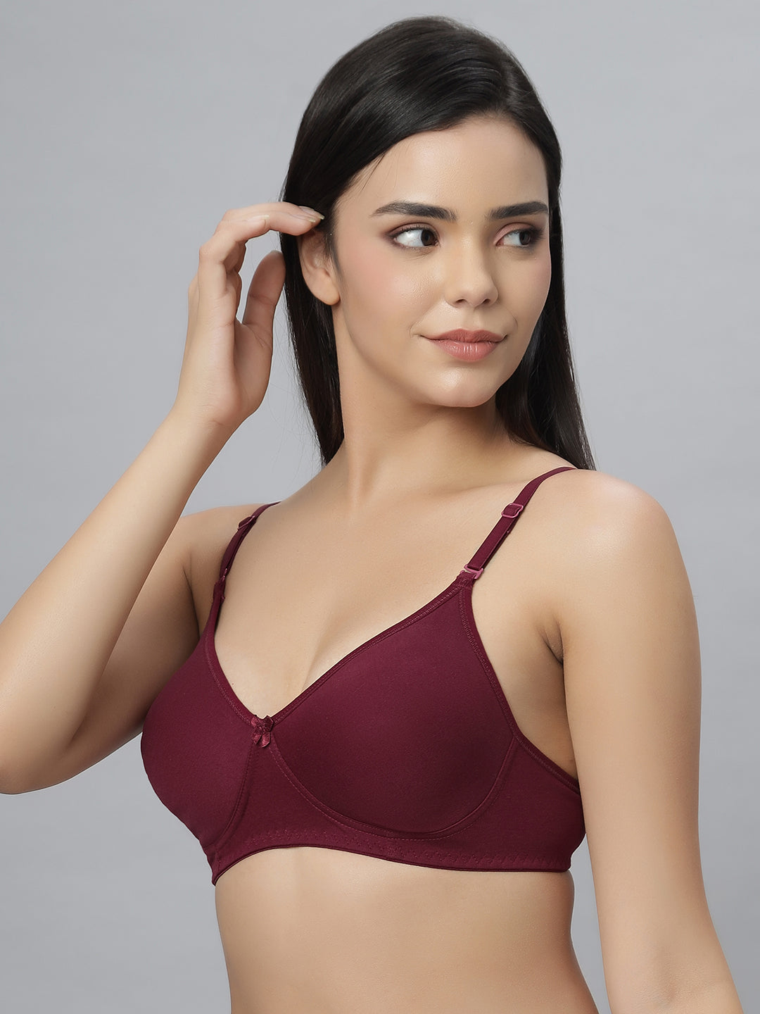 Eden101 Full Coverage Soft Padded Maroon Peach color Bra (pack of 2)