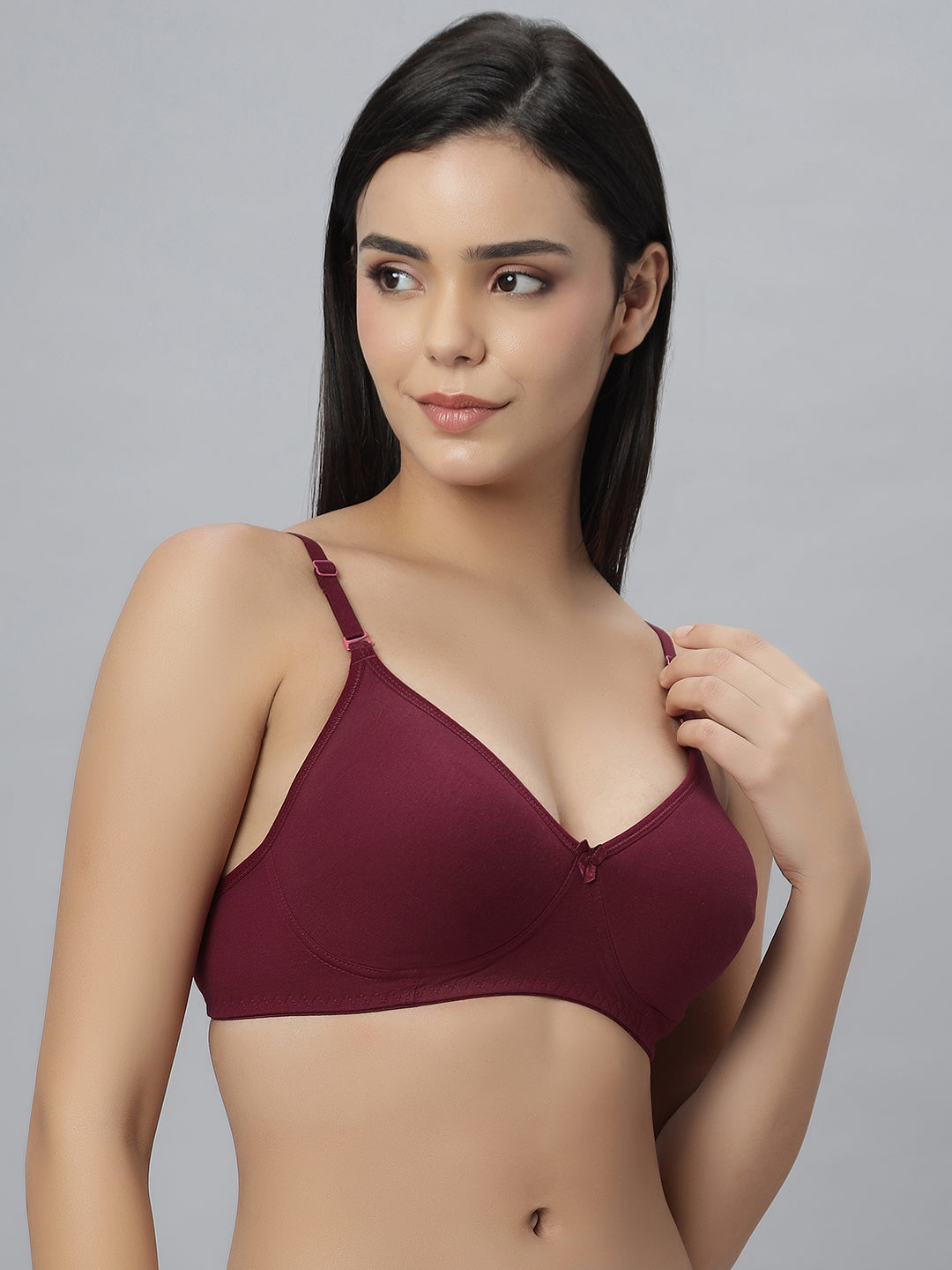 Eden101 Full Coverage Soft Padded Maroon Peach color Bra (pack of 2)