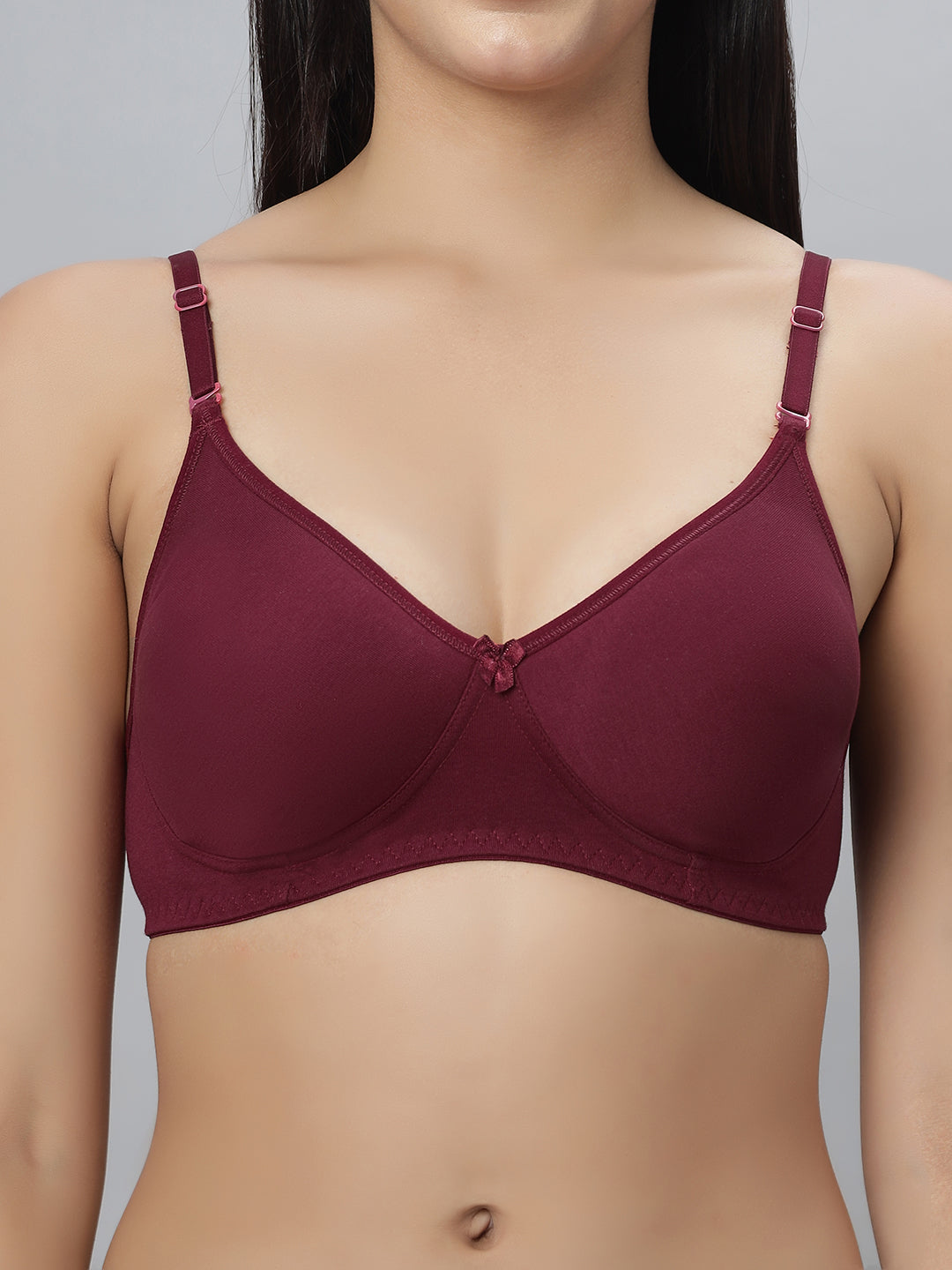 Eden101 Full Coverage Soft Padded Maroon Peach color Bra (pack of 2)