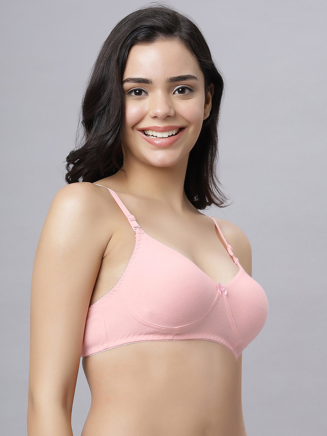 Eden103 Full Coverage Non Padded Pink Peach color Bra (pack of 2)