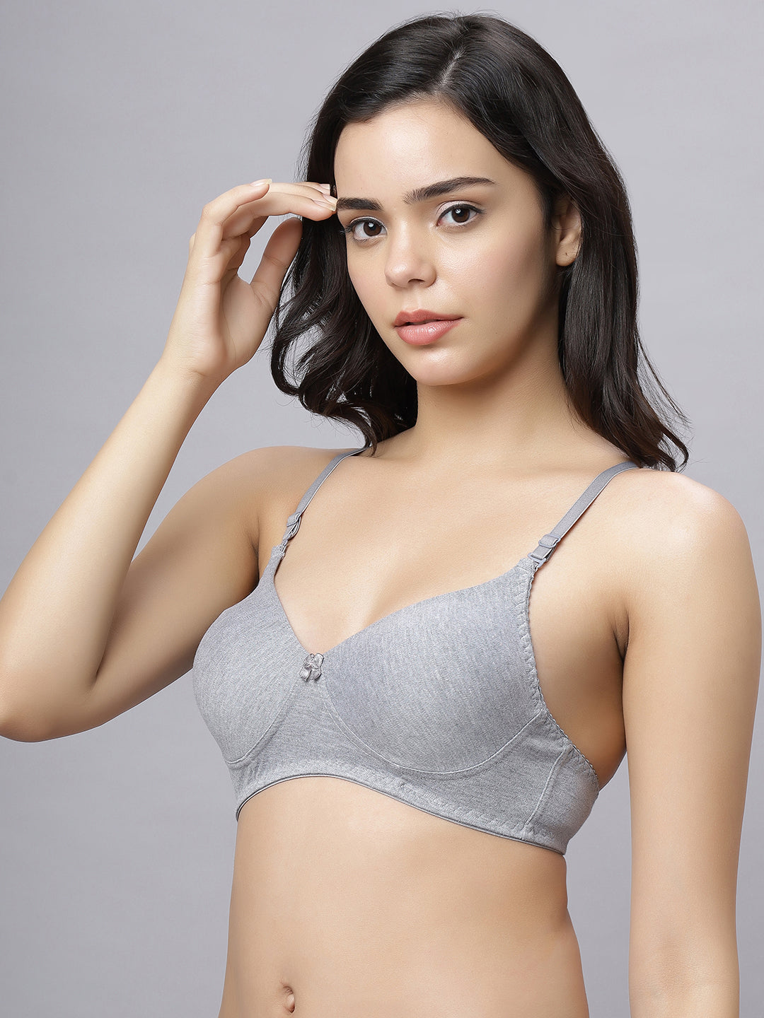 Eden103 Full Coverage Non Padded Grey color Bra (pack of 1)