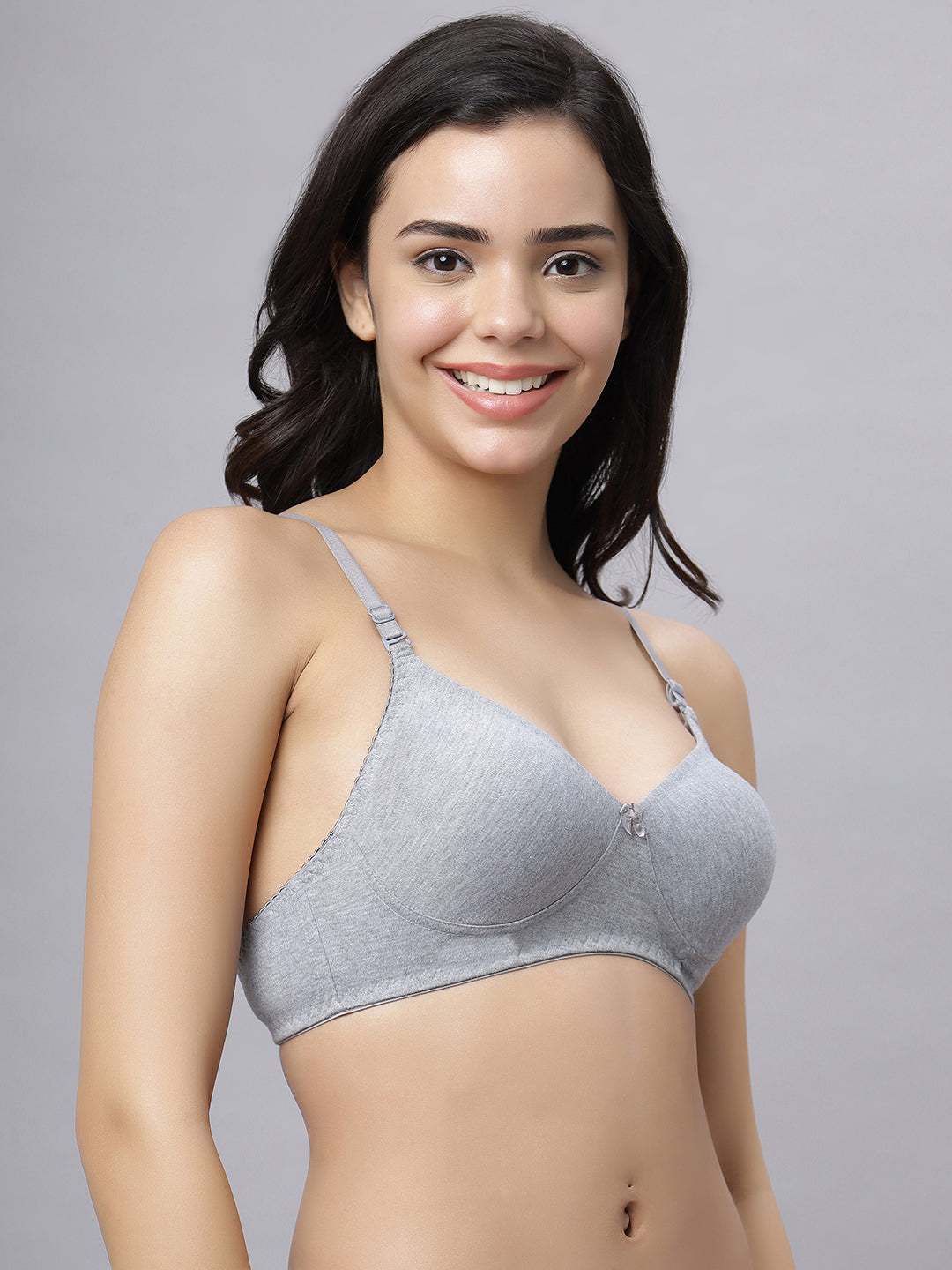 Eden103 Full Coverage Non Padded Grey color Bra (pack of 1)