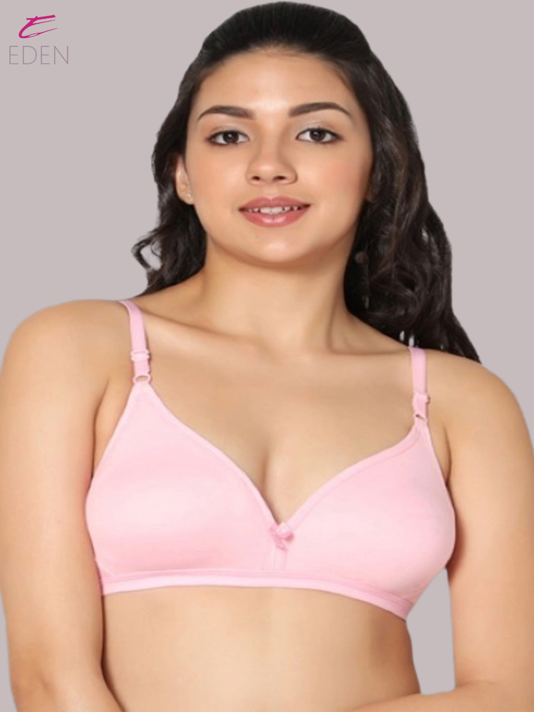 Wirefree, Non Padded, Cotton, Medium Coverage ,Tshirt Bra, Pink