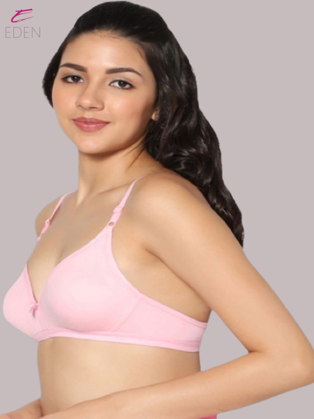 Wirefree, Non Padded, Cotton, Medium Coverage ,Tshirt Bra, Pink