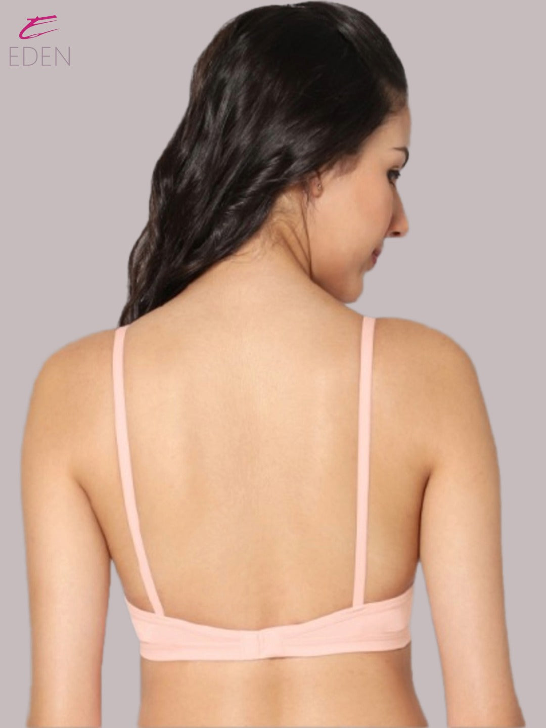 Wirefree, Non Padded, Cotton, Medium Coverage ,Tshirt Bra, Peach