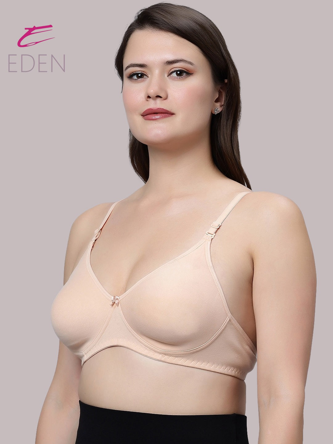 Non Padded, Plus Size, Super Combed,Cotton Stretch, Full Coverage ,Everyday Bra ,Skin