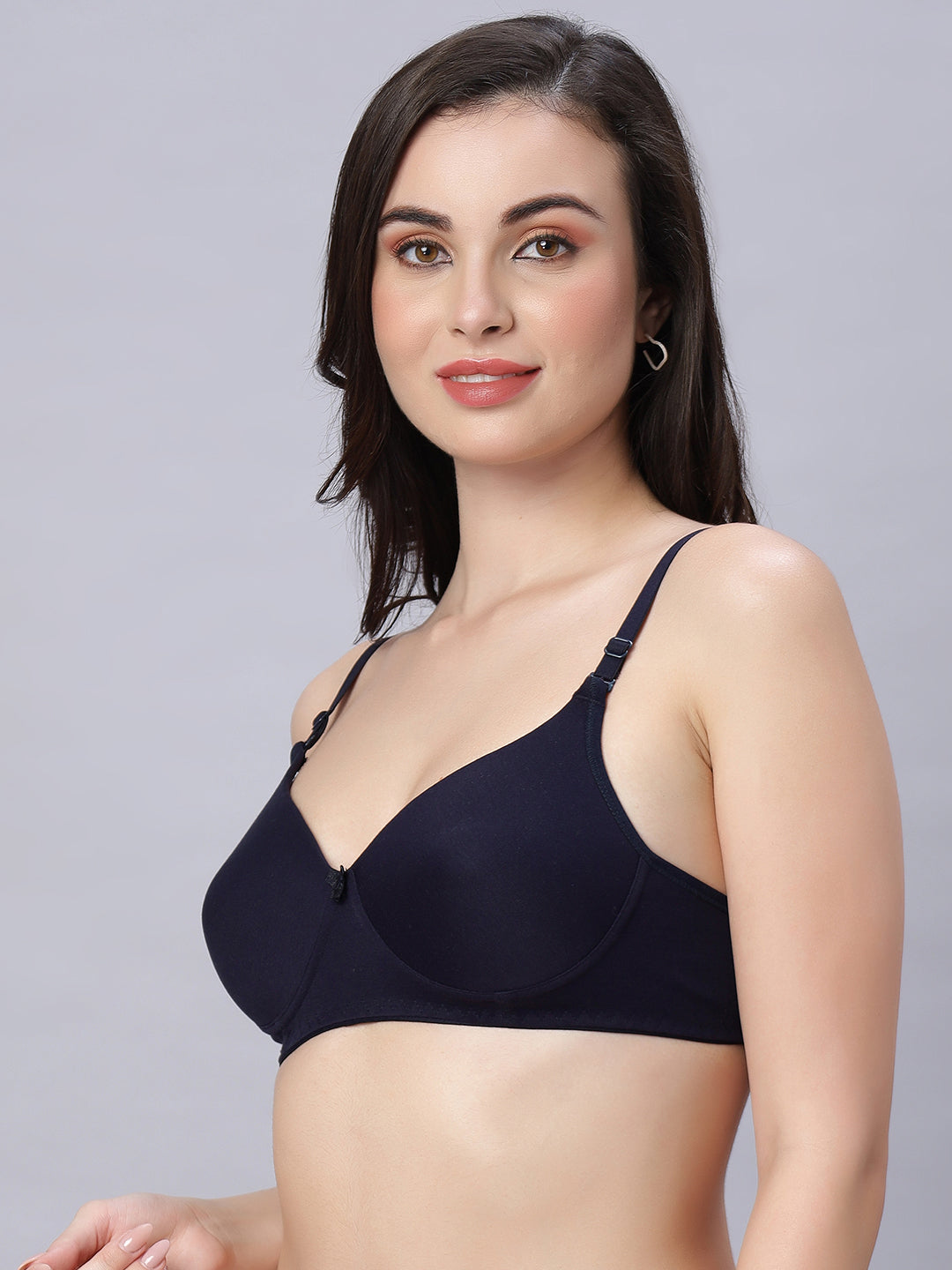 Eden102 Full Coverage Padded Bra NavyBlue Maroon color(pack of 2)