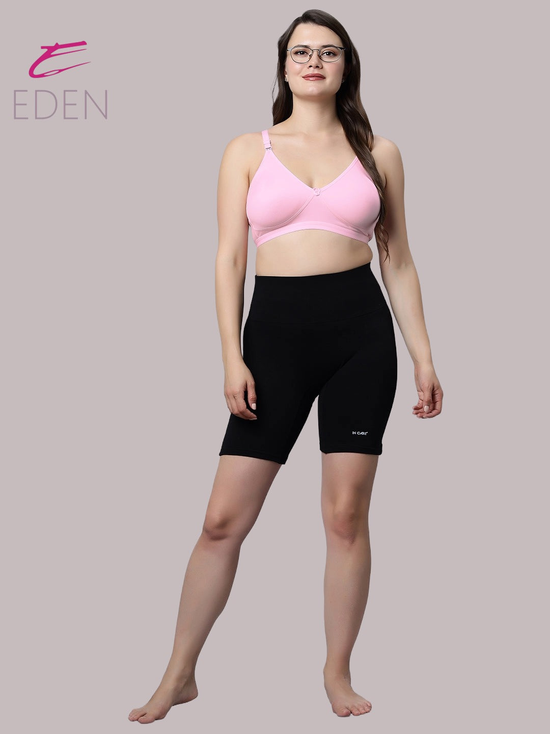 Non Padded, Plus Size, Super Combed,Cotton Stretch, Full Coverage ,Everyday Bra ,Pink