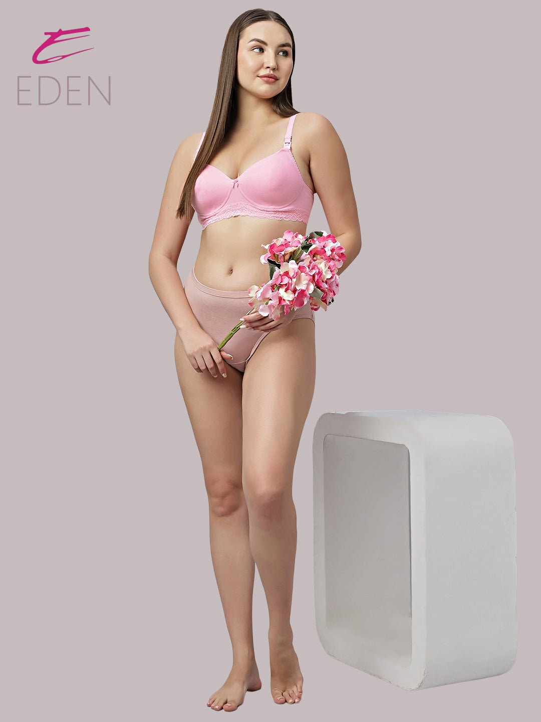 Full Coverage ,Non Wired , Padded ,Nursing/Maternity Bra ,Pink