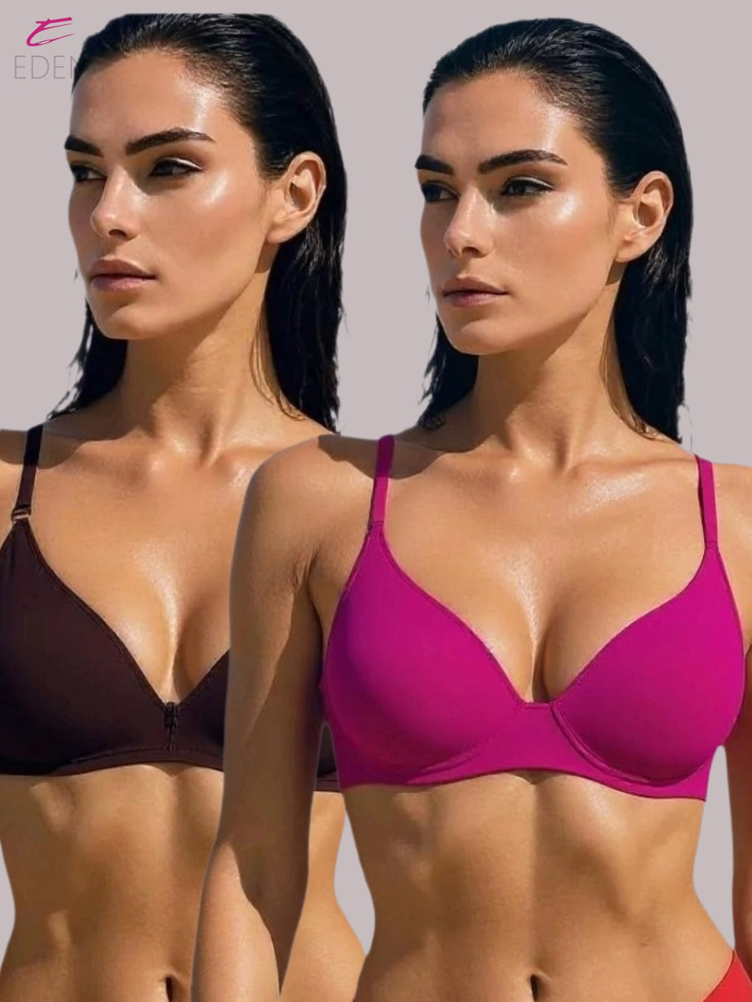 Wirefree, Non Padded, Cotton, Medium Coverage, Tshirt Bra ,Magenta
-Coffee