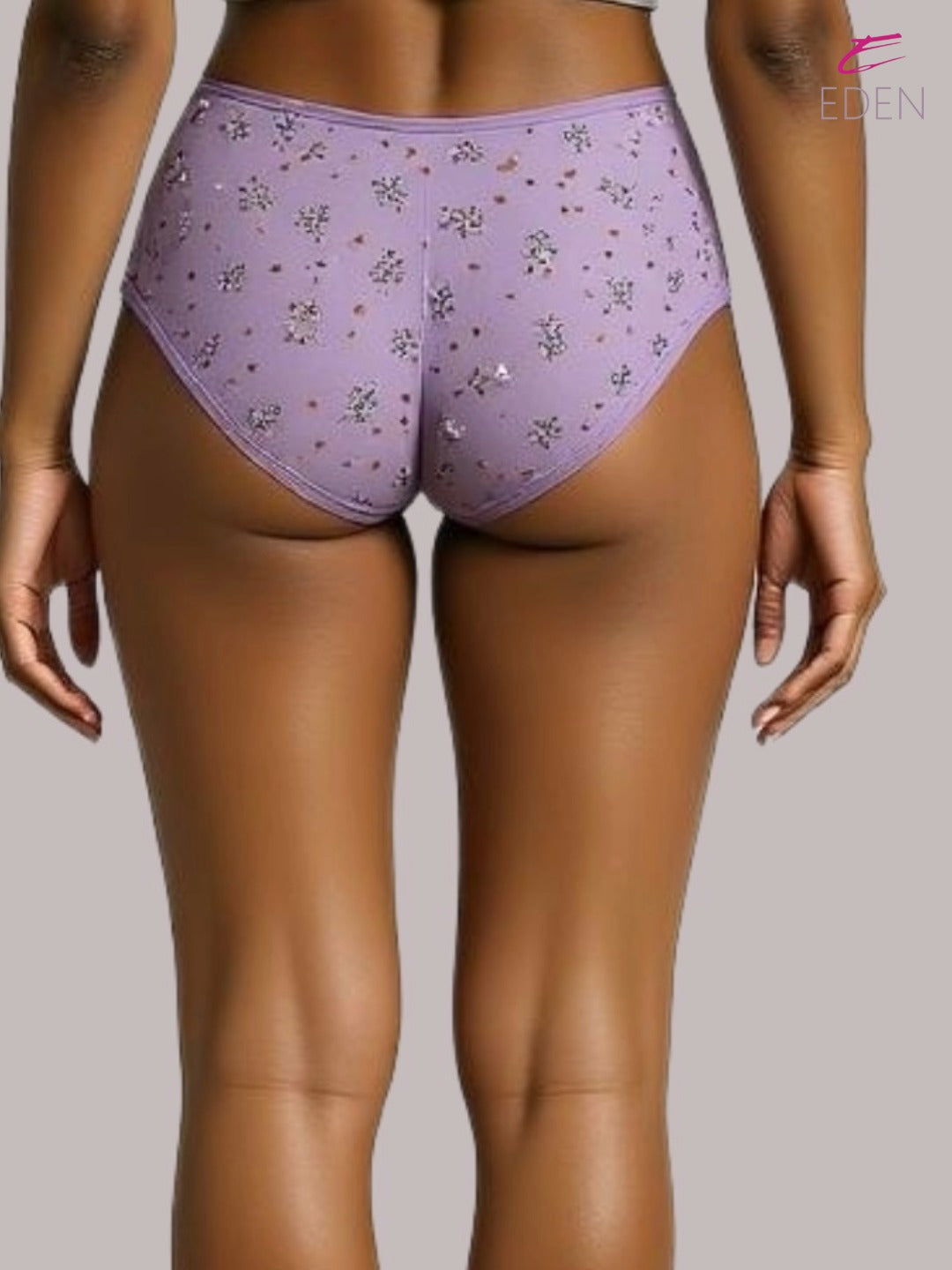 Eden ,Medium Rise, Full Coverage , printed ,Hipster, Panty-OECOMBO011,Lilac