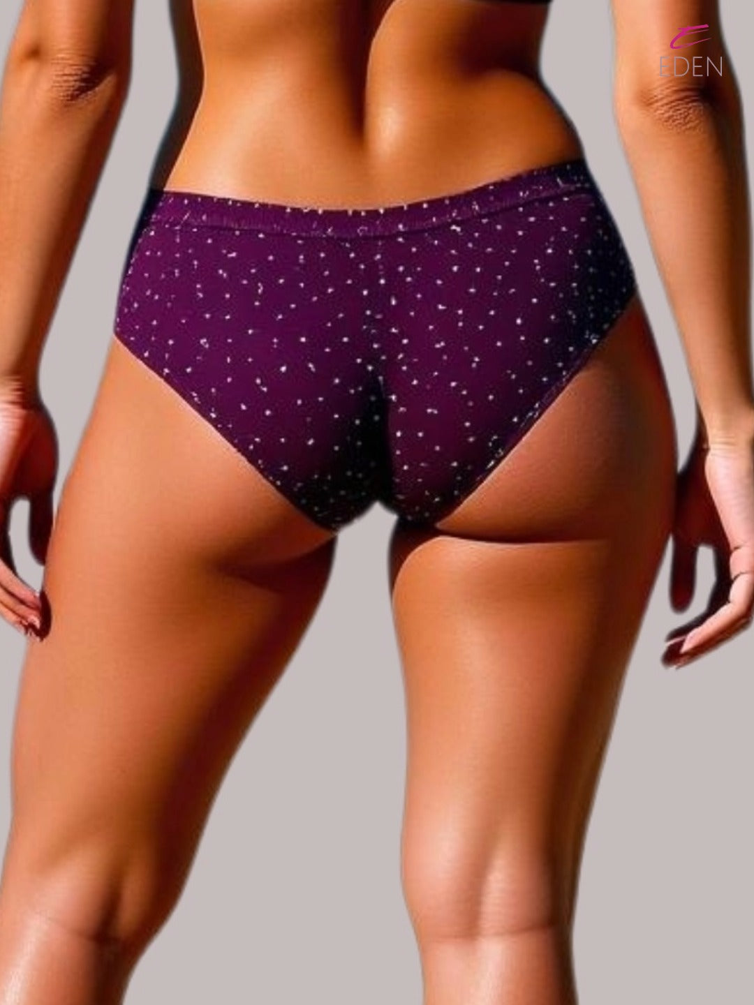 Eden ,Medium Rise, Full Coverage , printed ,Hipster, Panty-IECOMBO008,Wine