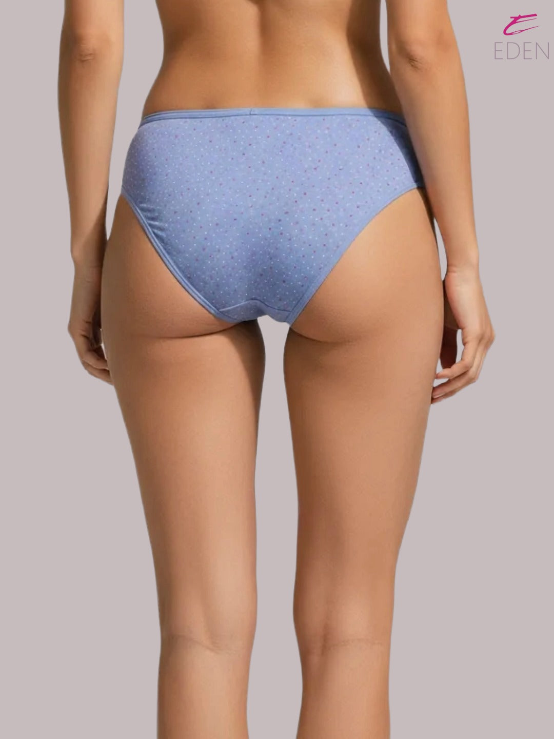 Eden ,Medium Rise, Full Coverage, Outer Elastic,Printed,Hipster Panty-OE045 ,Coastalineblue