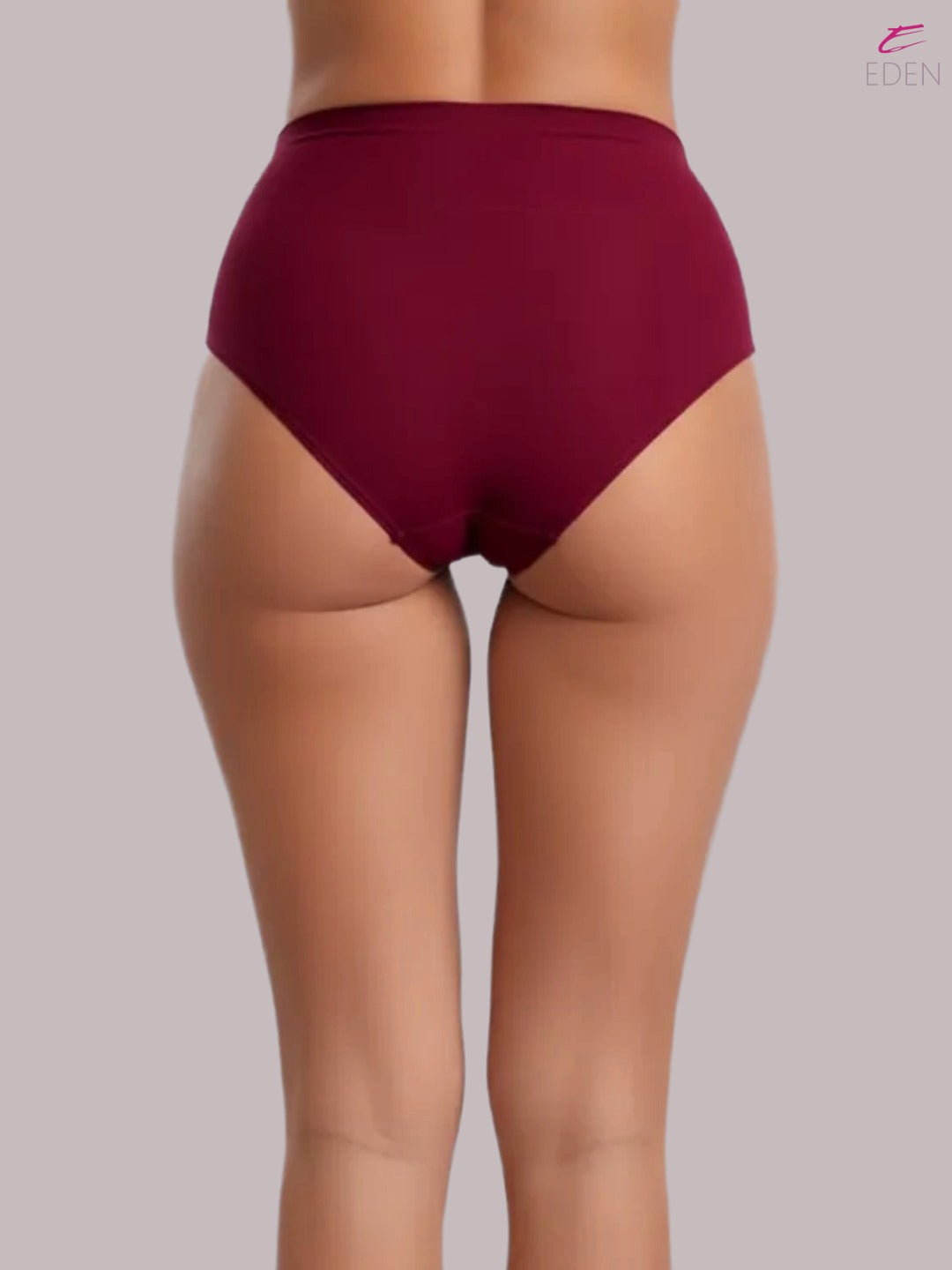 High Rise,Full Coverage,Tummy Tucker, solid Panty, Inner Elastic,Broad Band,Maroon