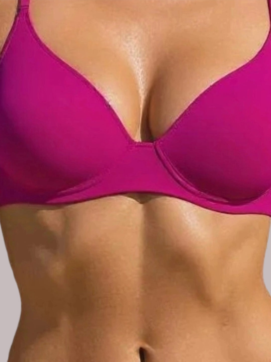 Wirefree, Non Padded, Cotton, Medium Coverage, Tshirt Bra ,Magenta