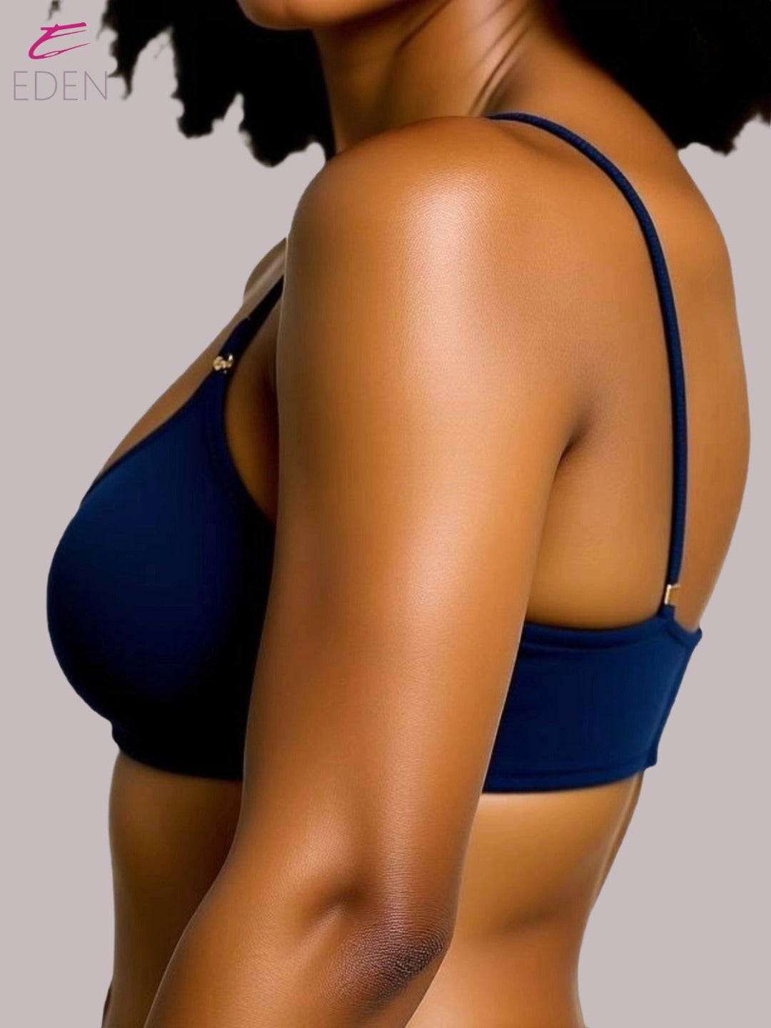 Wirefree ,Non Padded, Cotton ,Medium Coverage, Tshirt Bra ,Navyblue