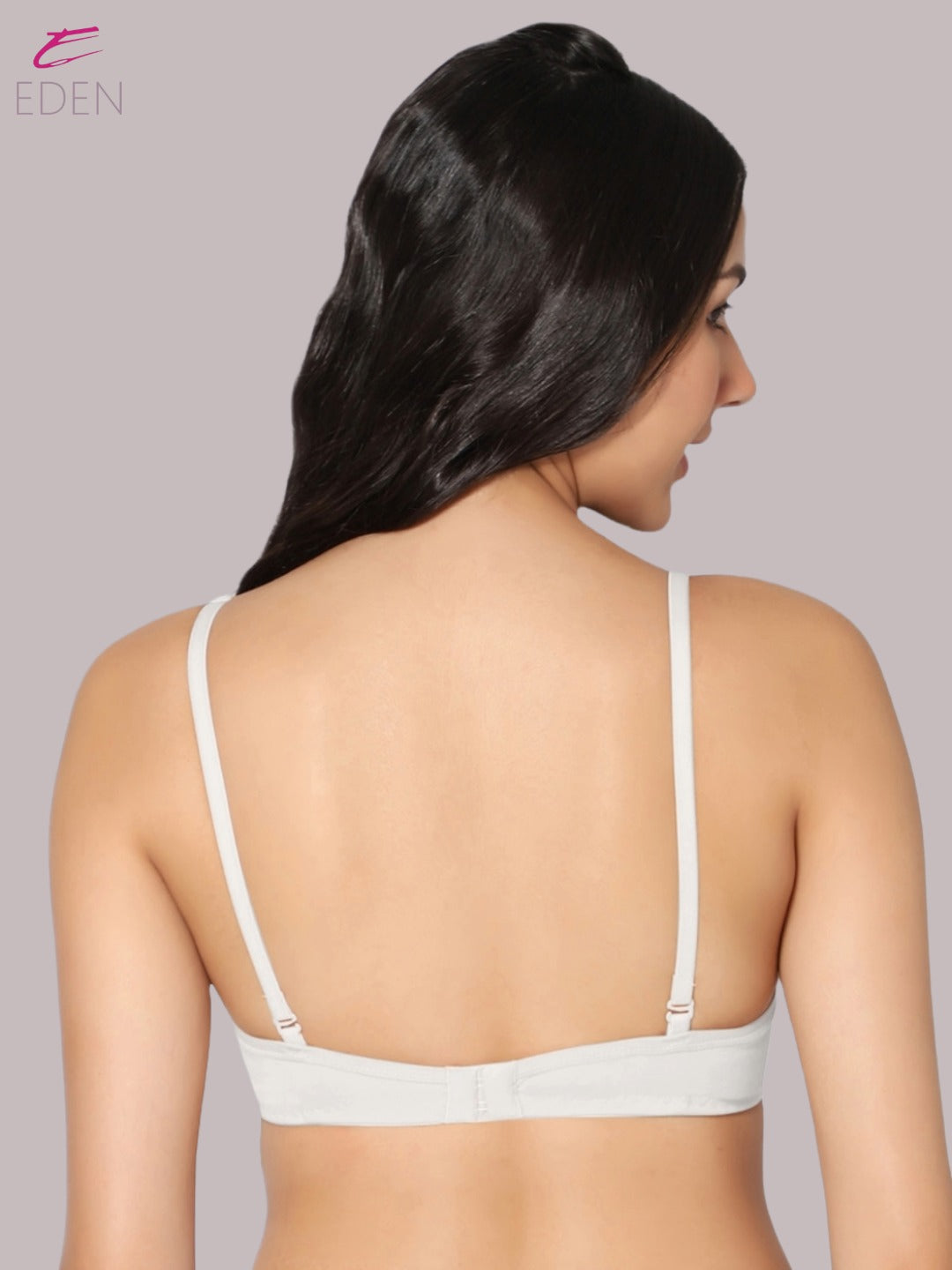 Lightly Padded, Non-Wired, Simply Soft, T-Shirt Bra ,White