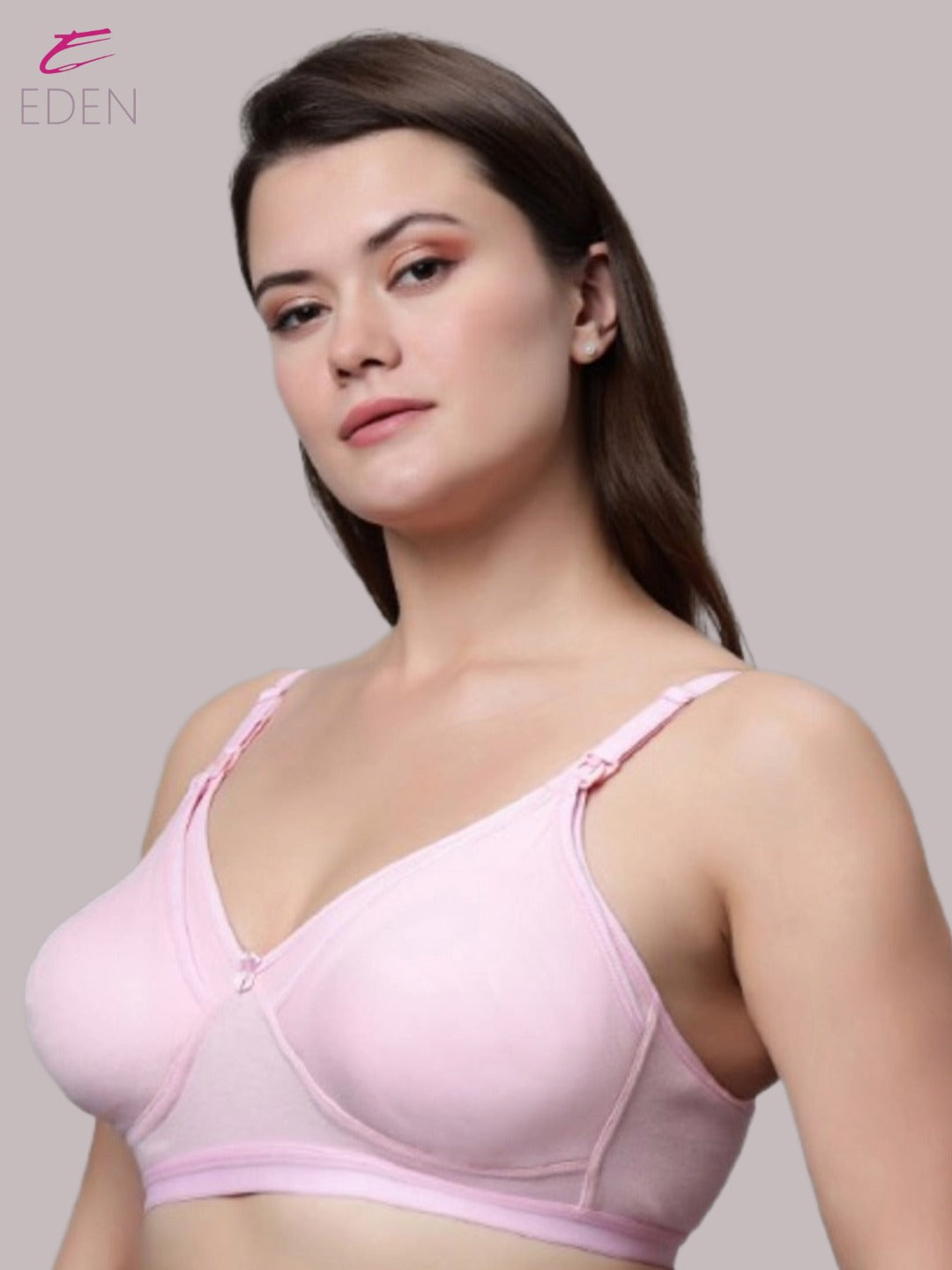 Non Wired, Non-padded ,Full Coverage, Maternity Bra, Pink