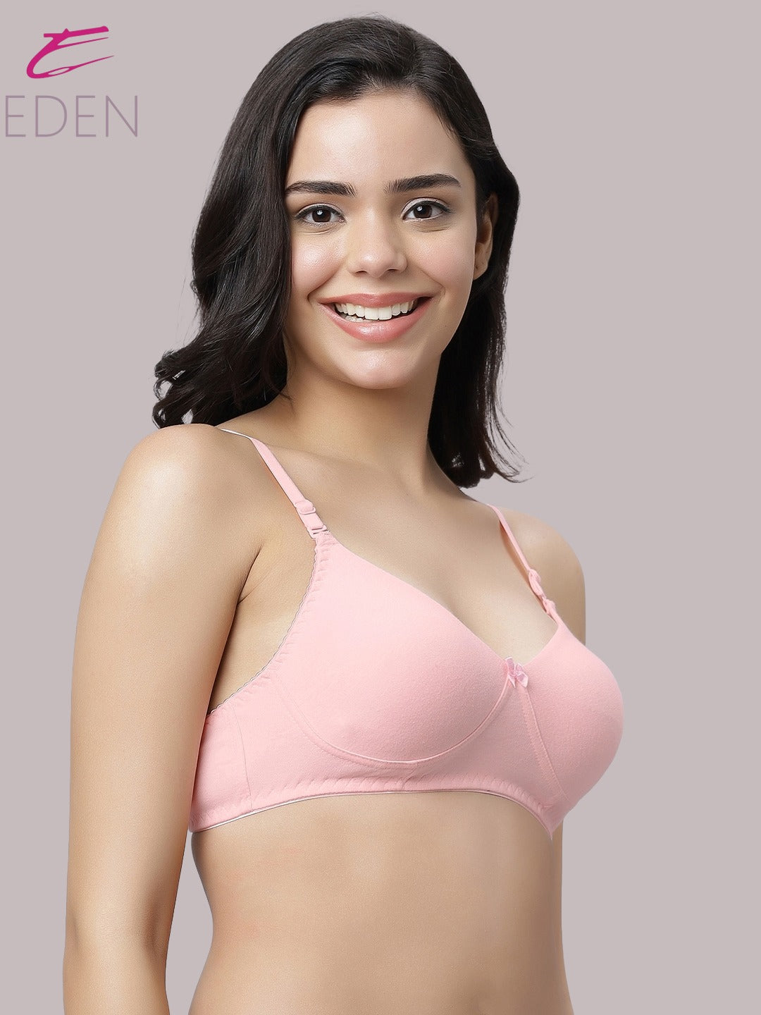 Non Padded, Plus Size, Full Coverage ,Everyday Bra ,T-shirt Bra,Pink