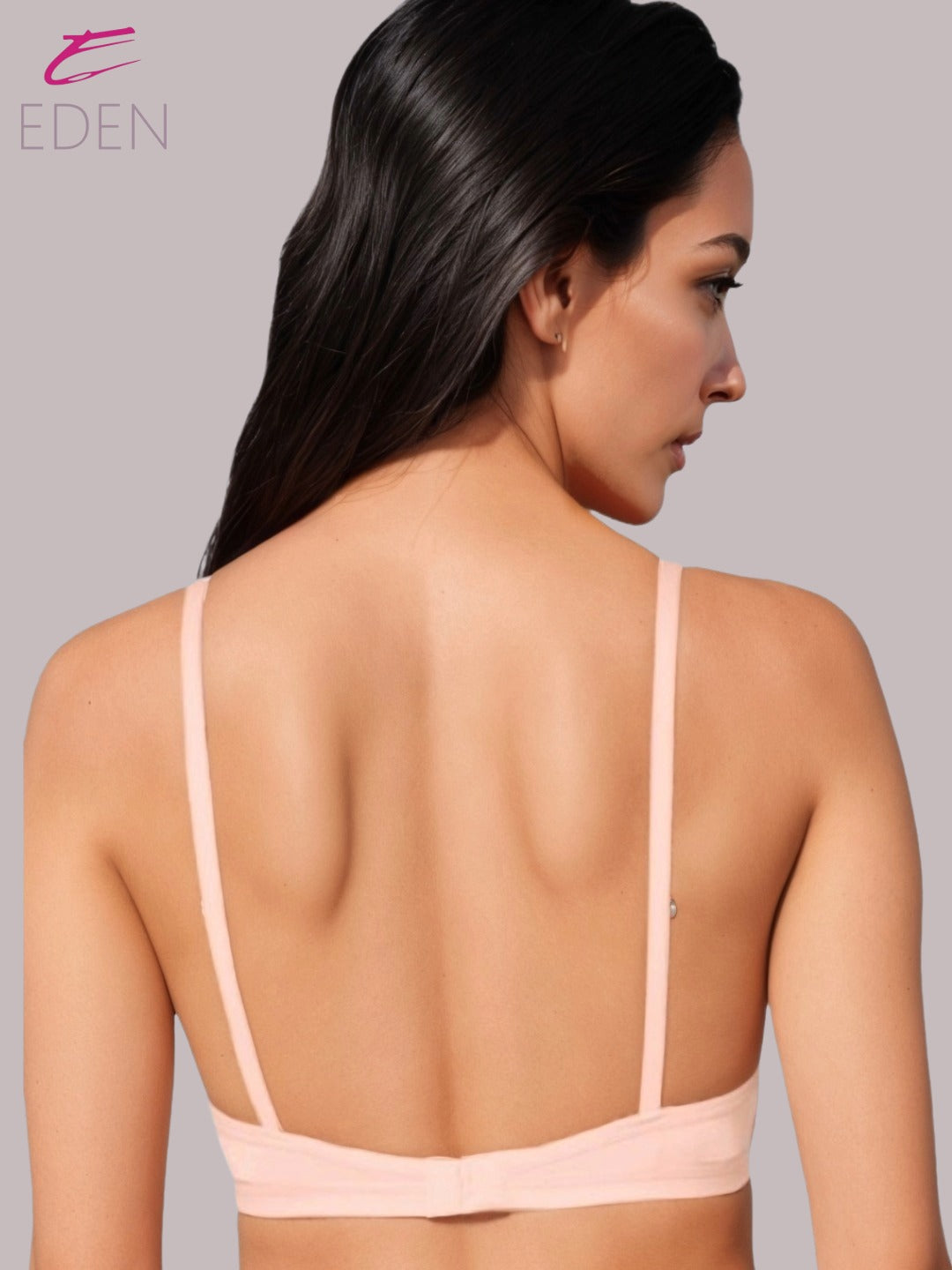 Wirefree, Non Padded, Cotton, Medium Coverage, Tshirt Bra ,Peach