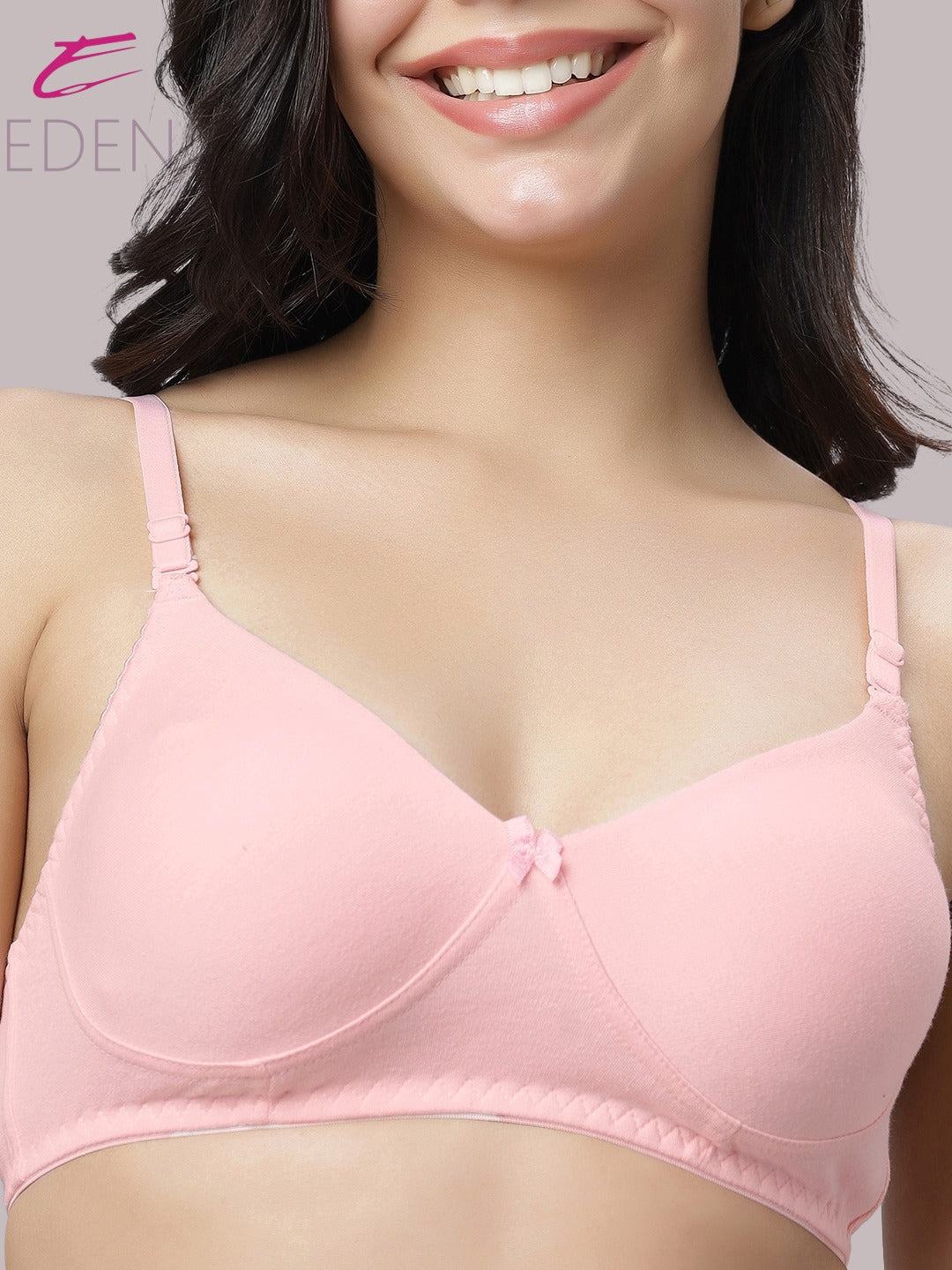 Non Padded, Plus Size, Full Coverage ,Everyday Bra ,T-shirt Bra,Pink