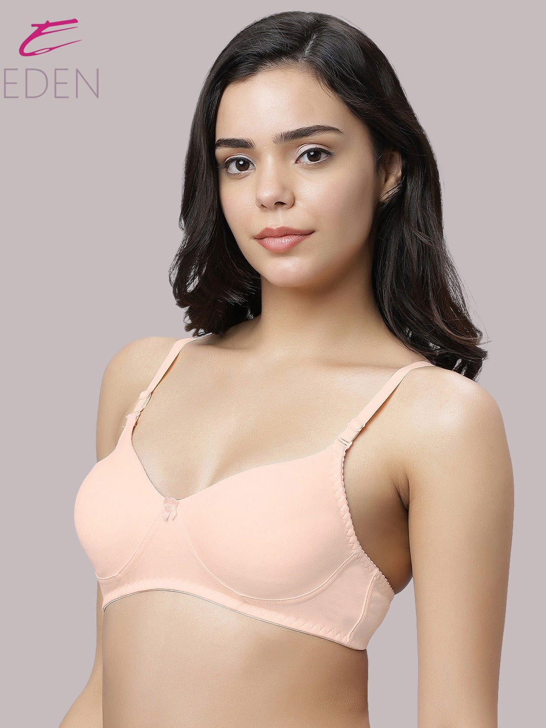 Non Padded, Plus Size, Full Coverage ,Everyday Bra ,T-shirt Bra,Peach