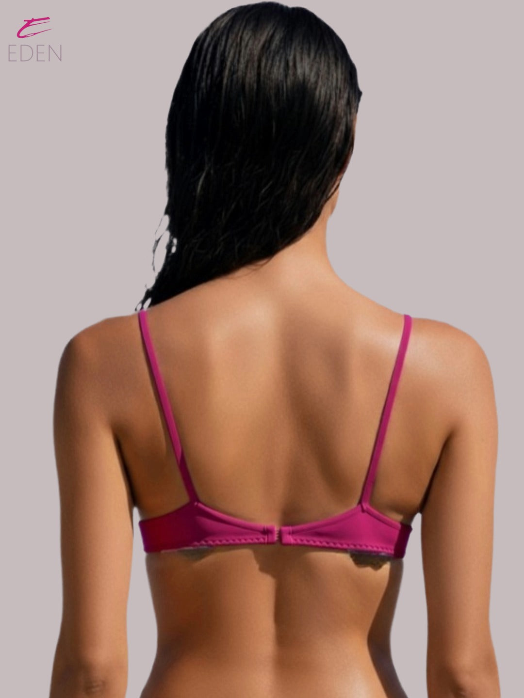 Wirefree, Non Padded, Soft Cotton ,Medium Coverage, Tshirt Bra ,Magenta