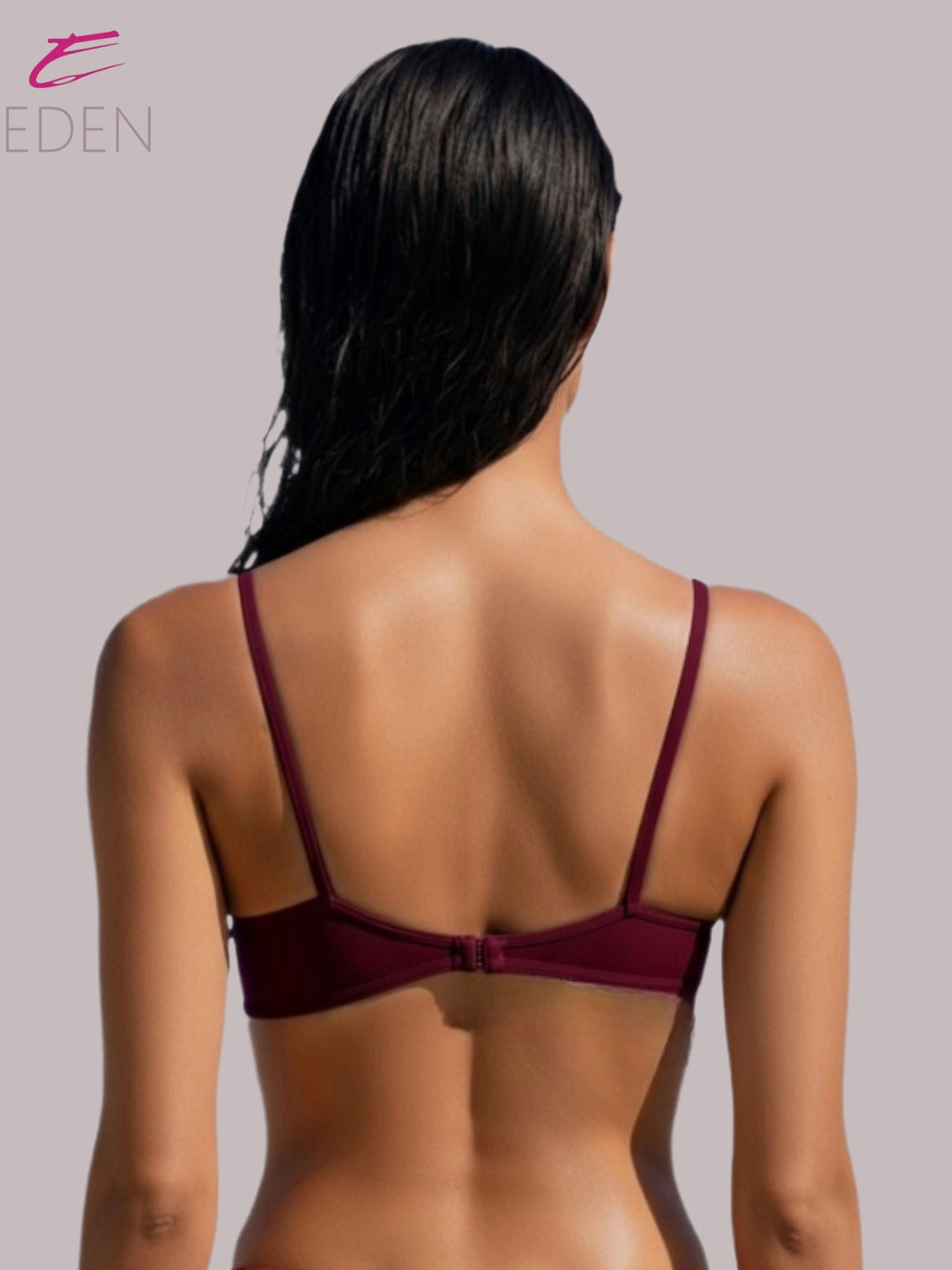 Wirefree ,Non Padded, Cotton ,Medium Coverage, Tshirt Bra ,Maroon