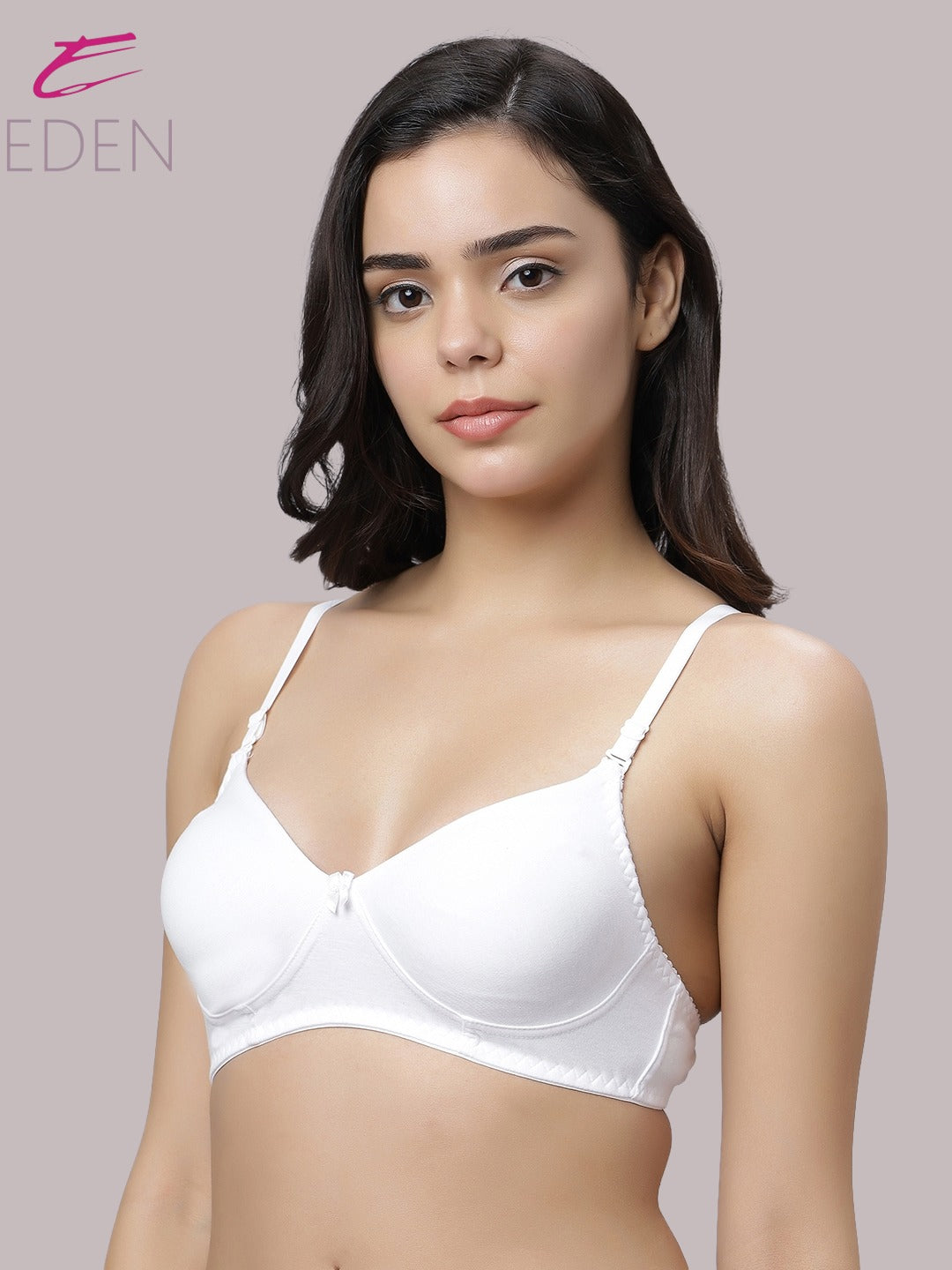 Non Padded, Plus Size, Full Coverage ,Everyday Bra ,T-shirt Bra,White