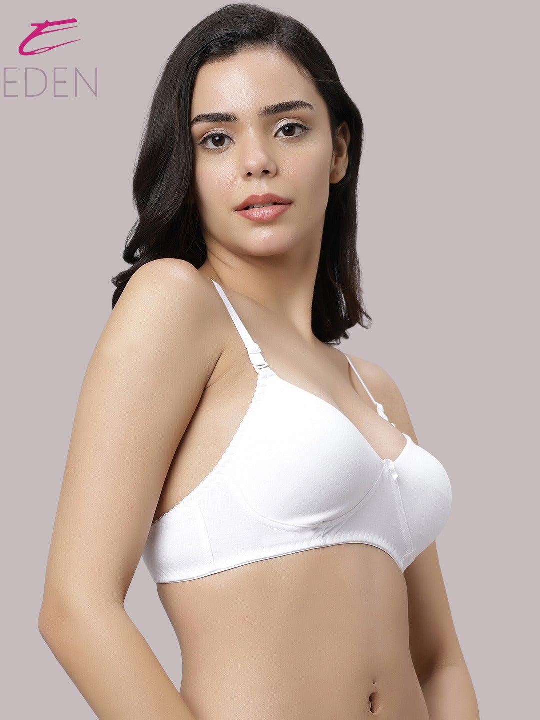 Non Padded, Plus Size, Full Coverage ,Everyday Bra ,T-shirt Bra,White