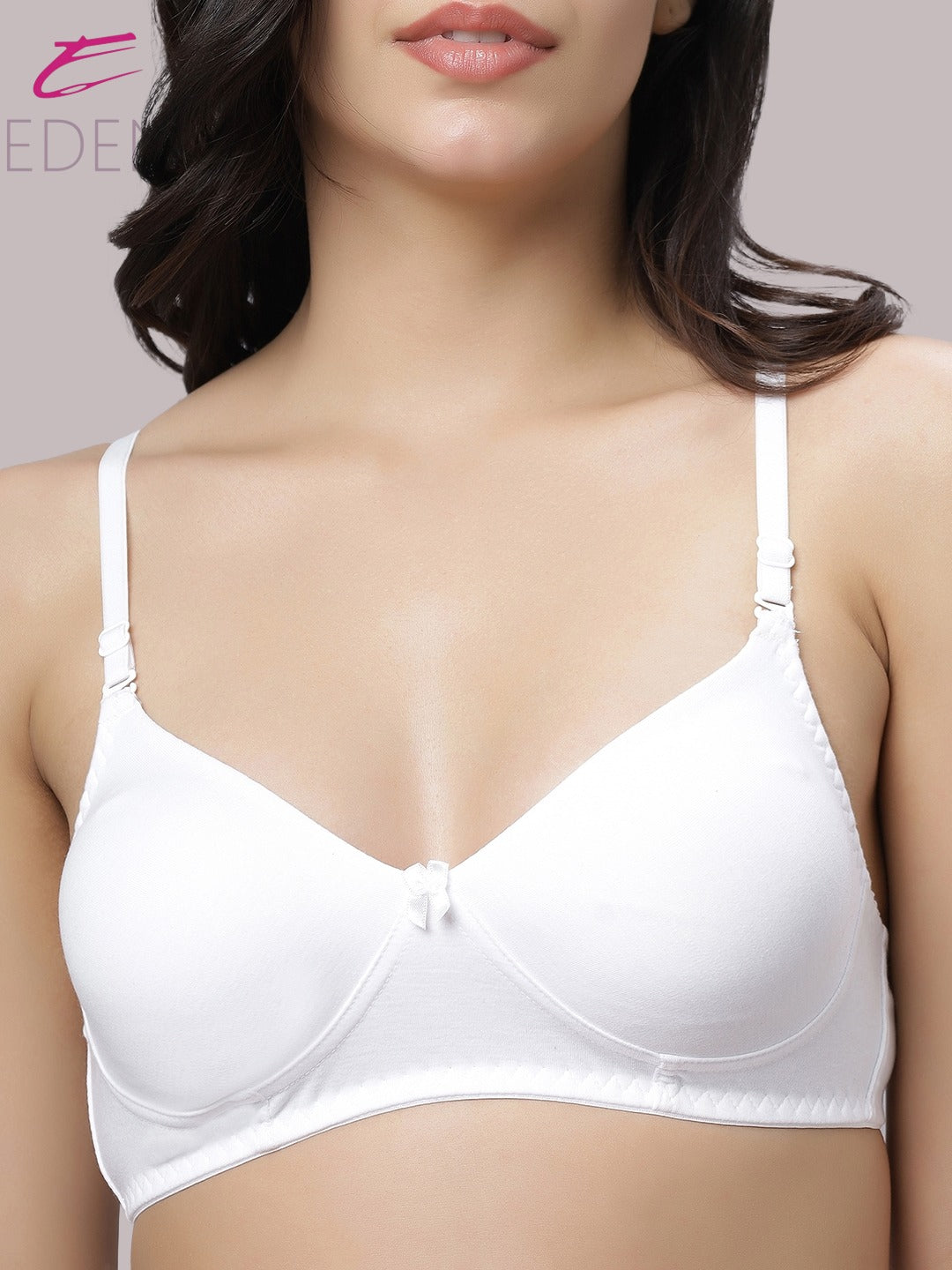 Non Padded, Plus Size, Full Coverage ,Everyday Bra ,T-shirt Bra,White