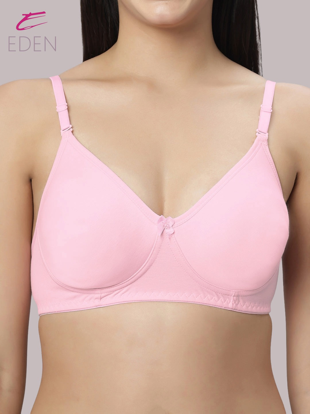 Lightly Padded, Non-Wired ,Simply Soft, T-Shirt Bra,Pink
