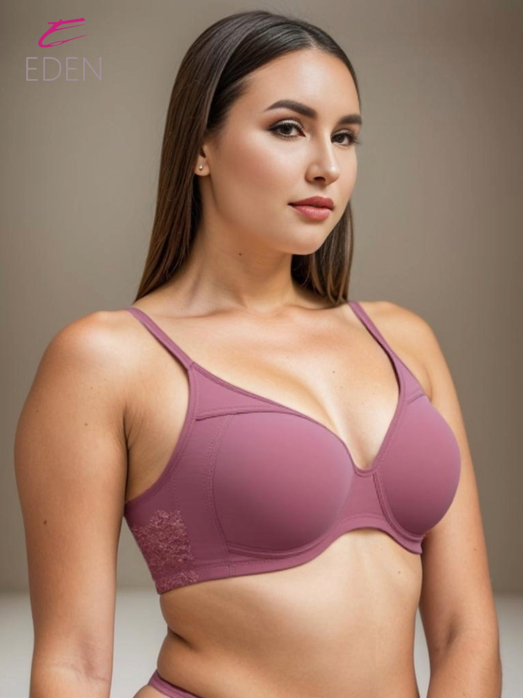 Non Padded, Plus Size, Super Combed, Cotton Stretch, Full Coverage ,Everyday Bra, Onionpink