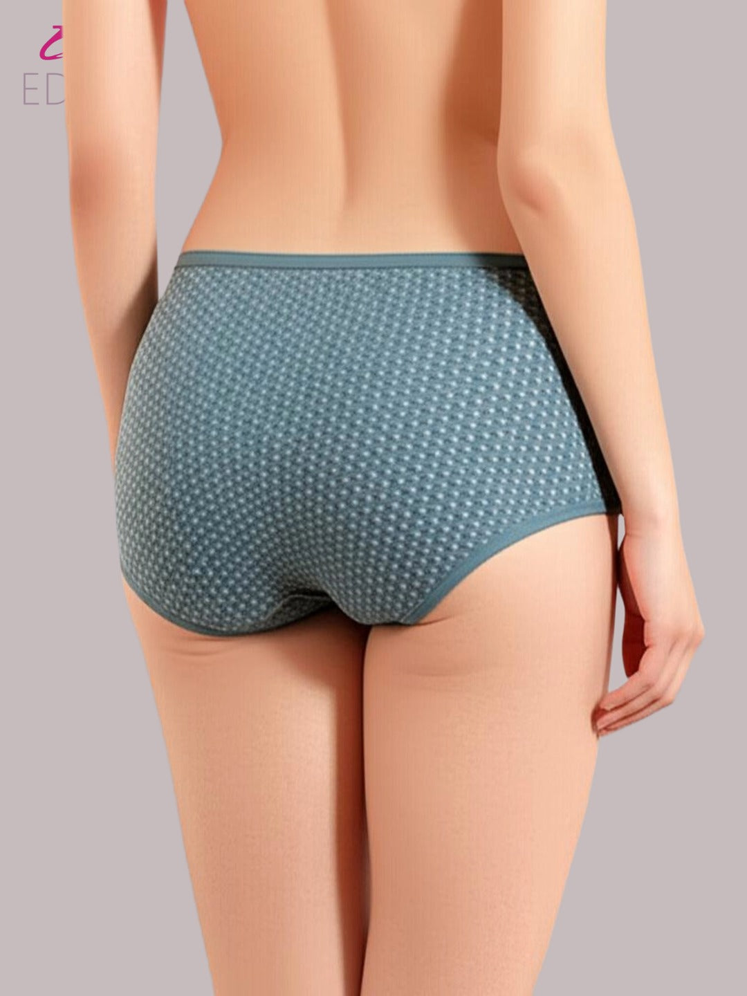 Medium Rise, Full Coverage ,HipsterPant,y outer Elastic ,Teal Green