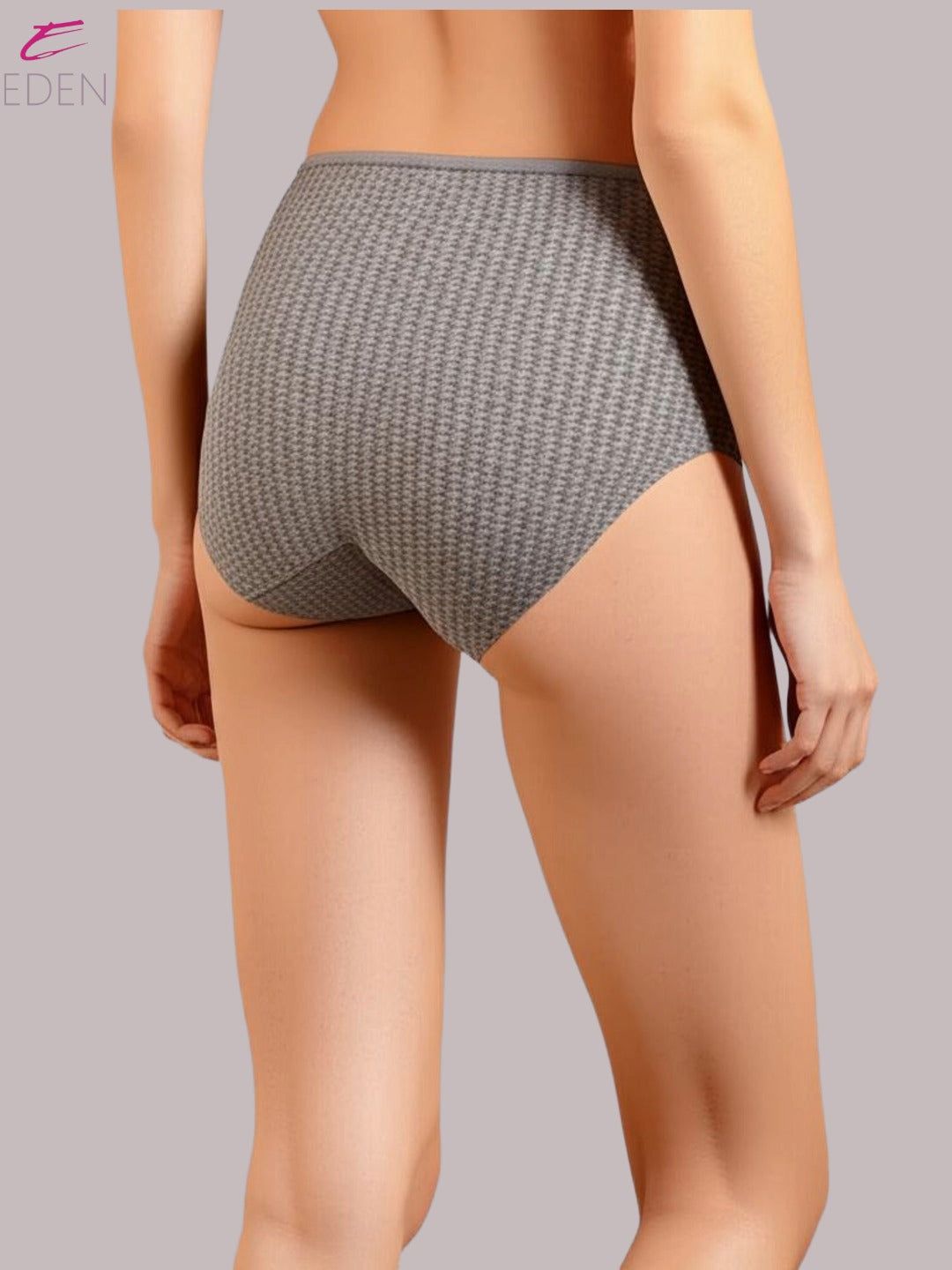 Medium Rise, Full Coverage ,HipsterPant,y outer Elastic ,Grey