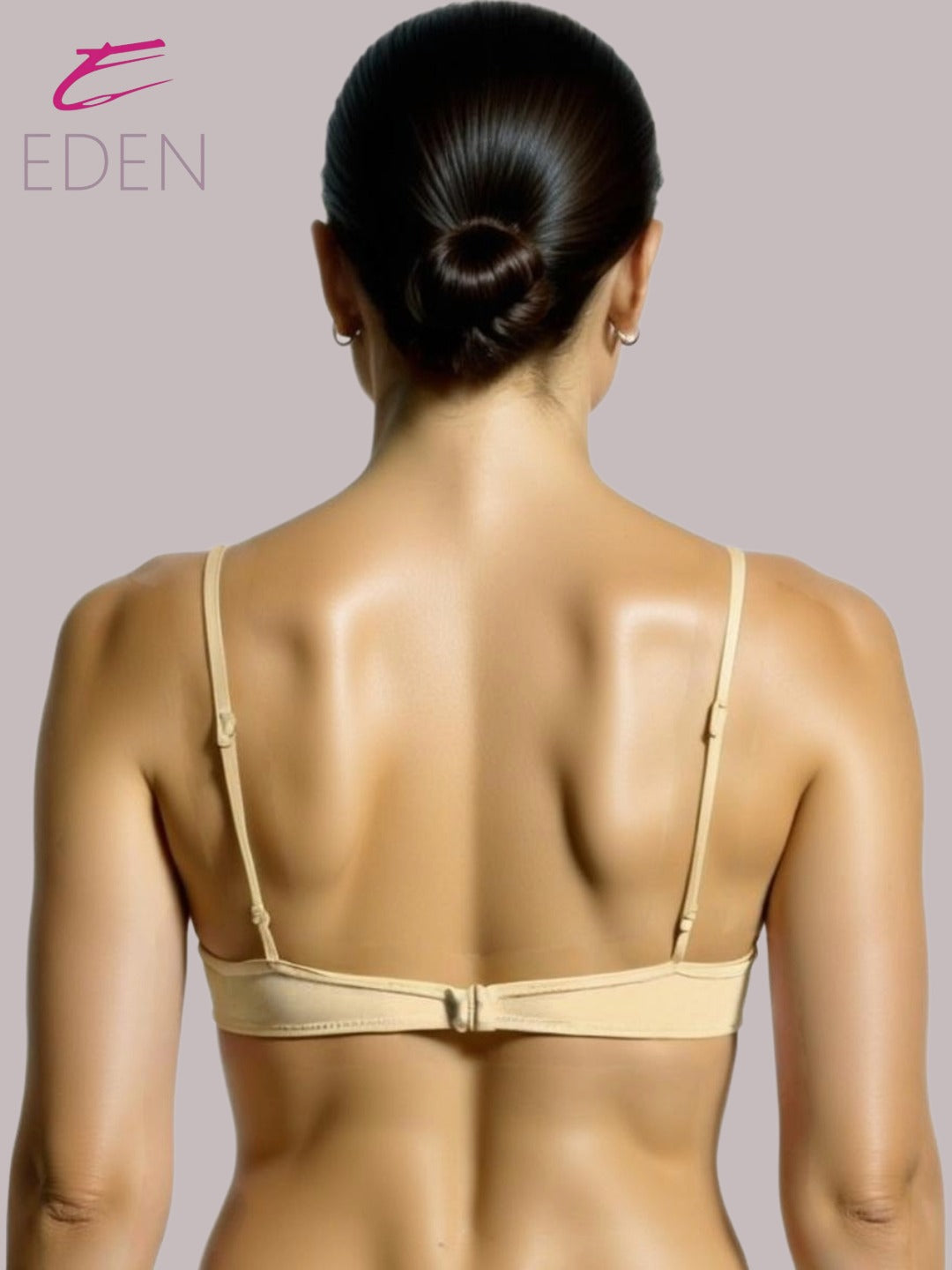 Padded, Non-wired ,Plus Size, Cotton lycra, Medium Coverage, Tshirt Bra, , Lace Styling, Beige