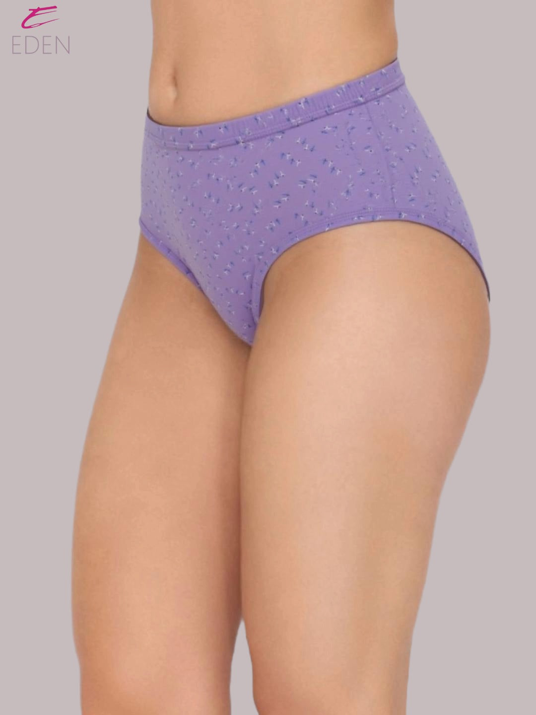 Medium Rise, Full Coverage,Hipster Panty ,Inner Elastic ,Purple