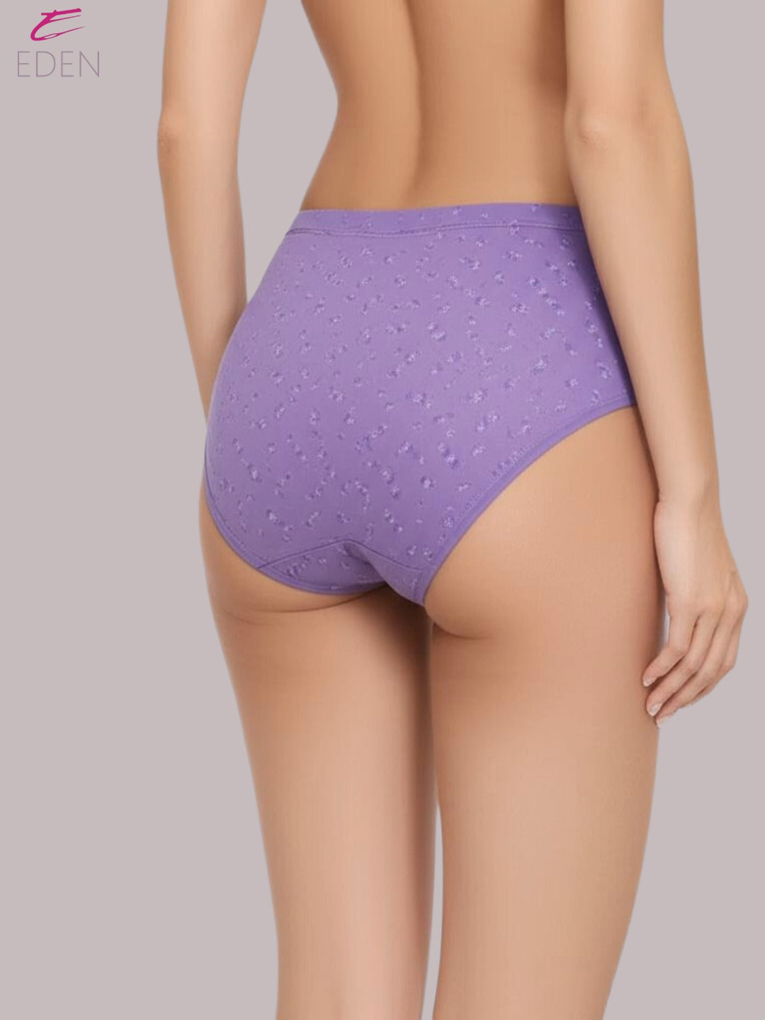 Medium Rise, Full Coverage,Hipster Panty ,Inner Elastic ,Purple