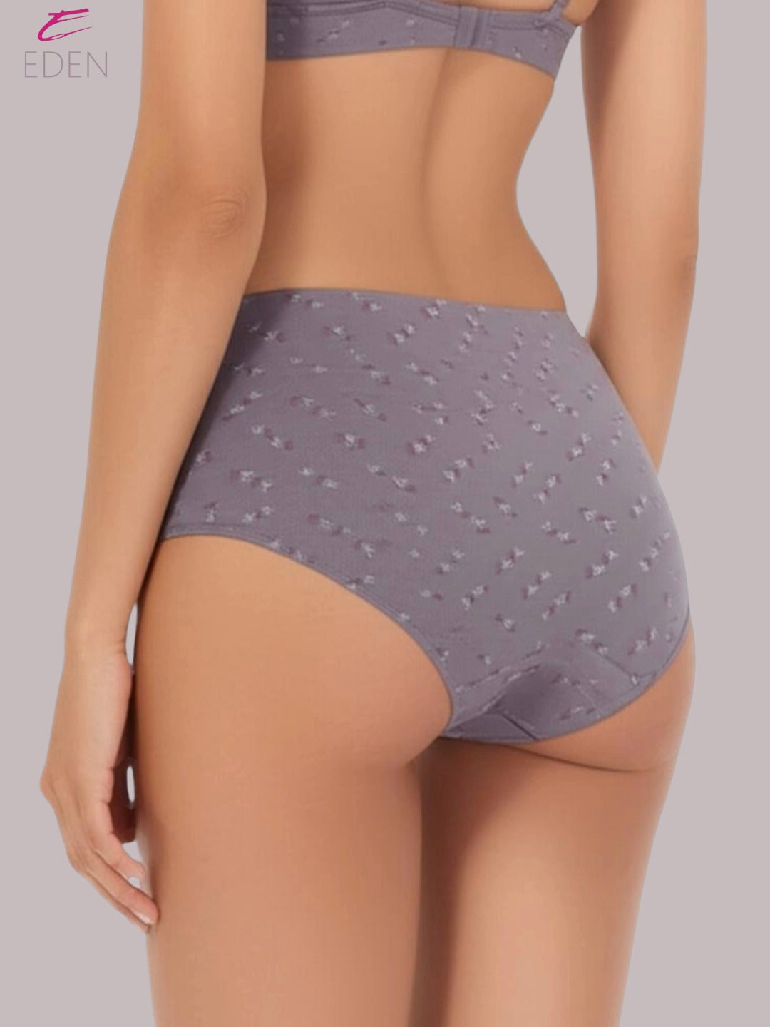 Medium Rise, Full Coverage,Hipster Panty ,Inner Elastic ,Grey