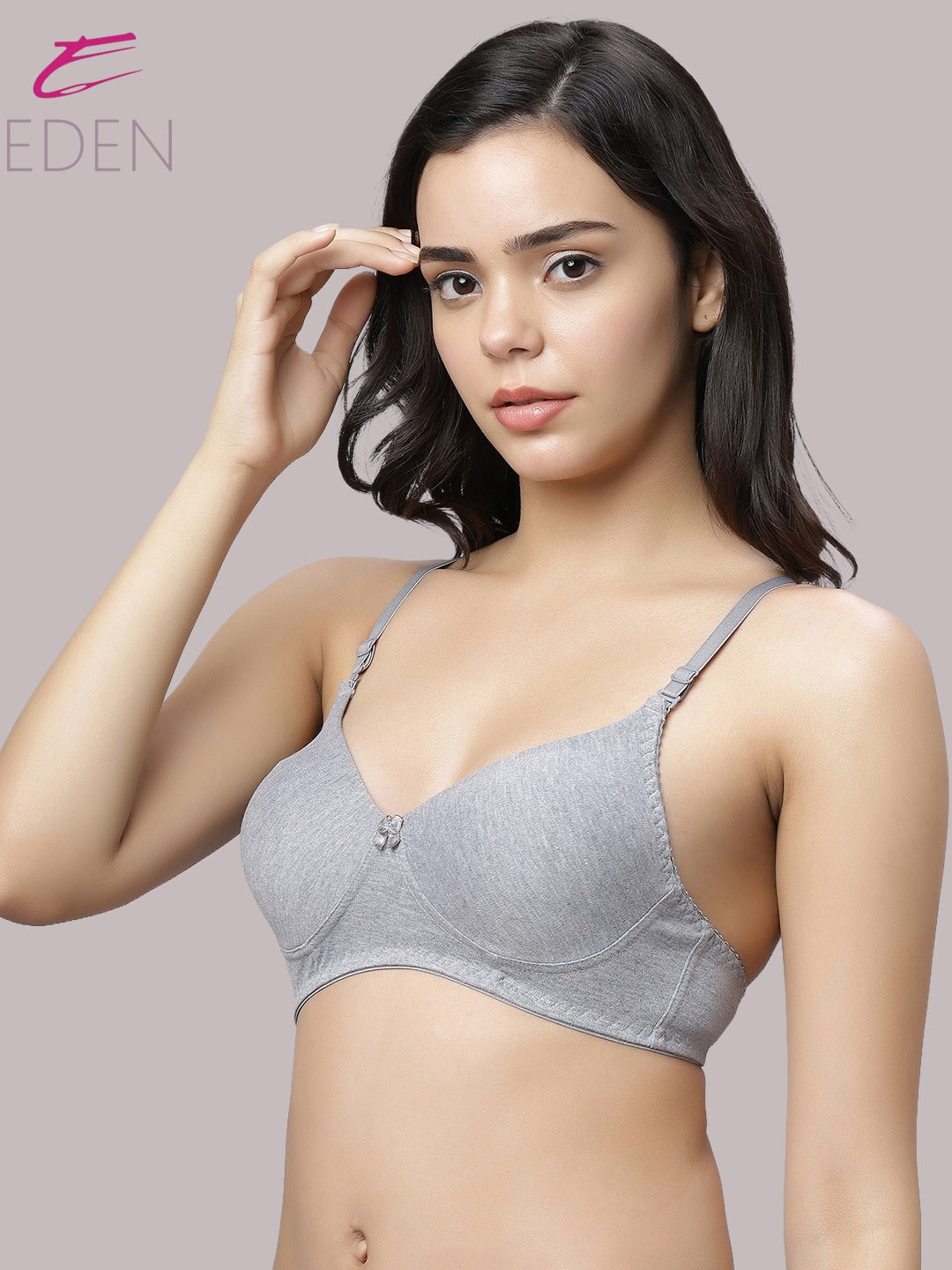 Non Padded, Plus Size, Full Coverage ,Everyday Bra ,T-shirt Bra,Grey