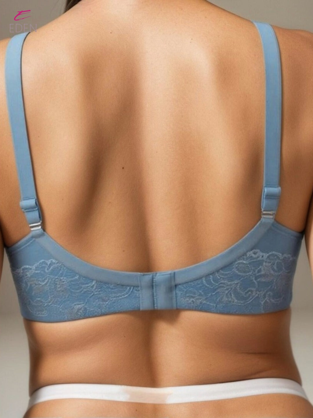 Non Padded, Plus Size, Super Combed, Cotton Stretch, Full Coverage ,Everyday Bra, Iceblue