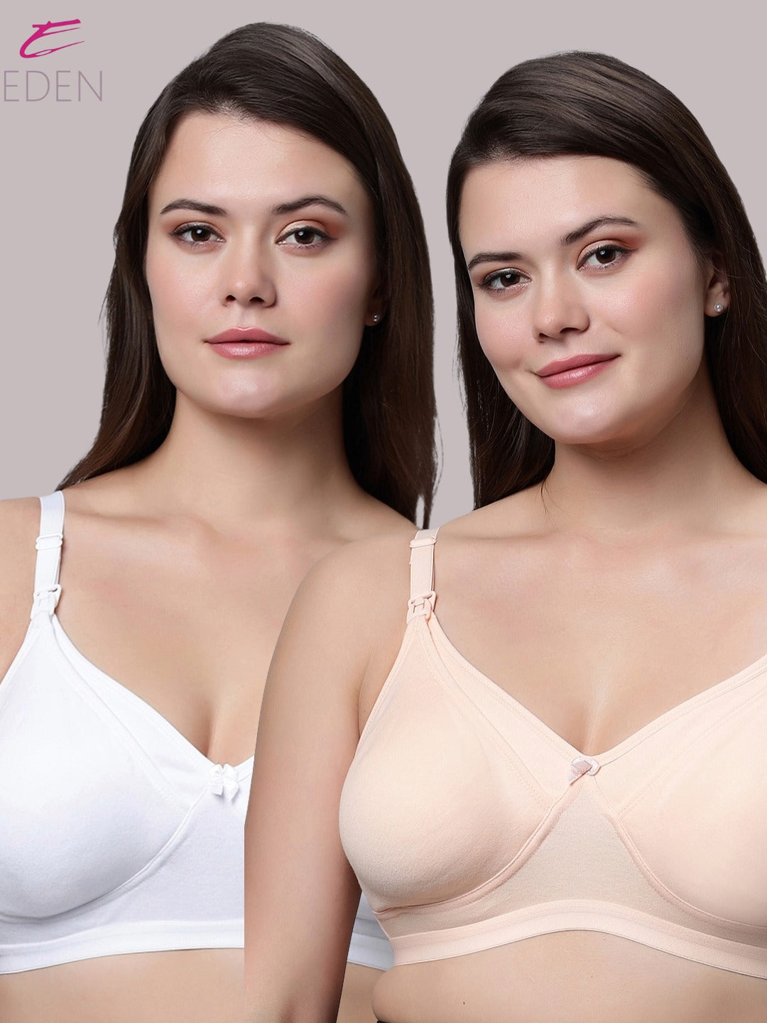 Non Wired, Non-padded ,Full Coverage, Maternity Bra, White-Skin