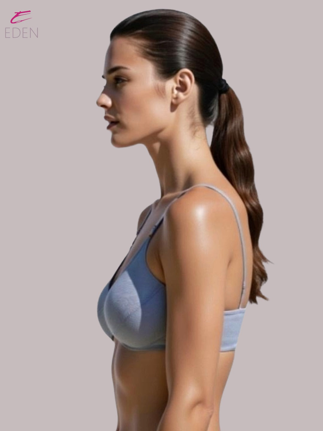 Wirefree ,Non Padded, Soft Cotton ,Medium Coverage, Tshirt Bra, Lace Styling,Grey