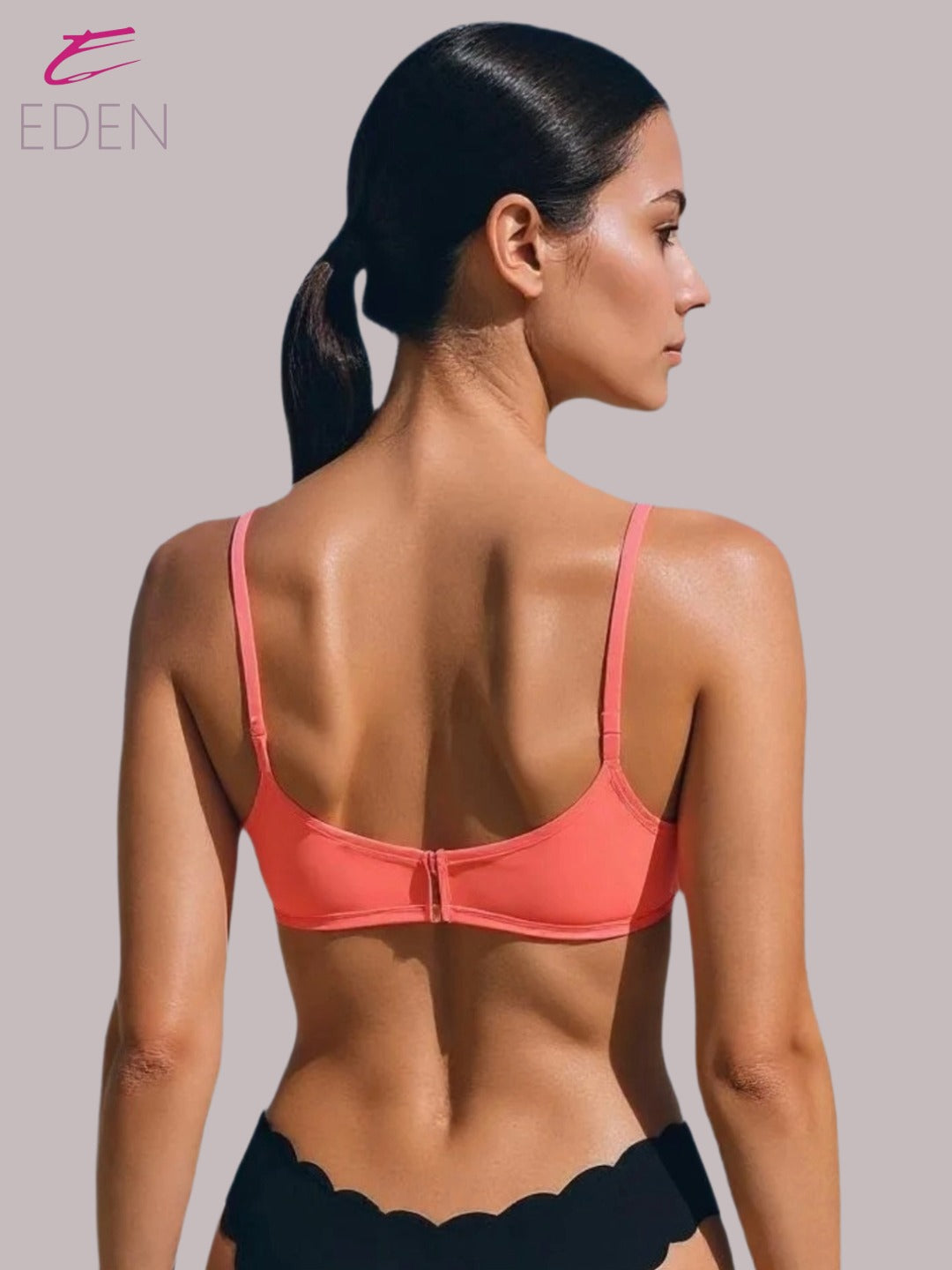 Wirefree, Non Padded, Cotton, Medium Coverage, Tshirt Bra ,Tomato