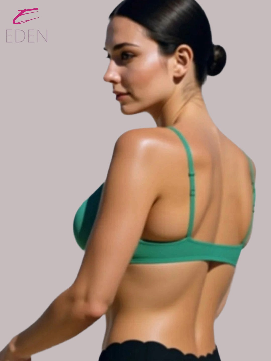 Wirefree, Non Padded, Cotton, Medium Coverage, Tshirt Bra ,Green