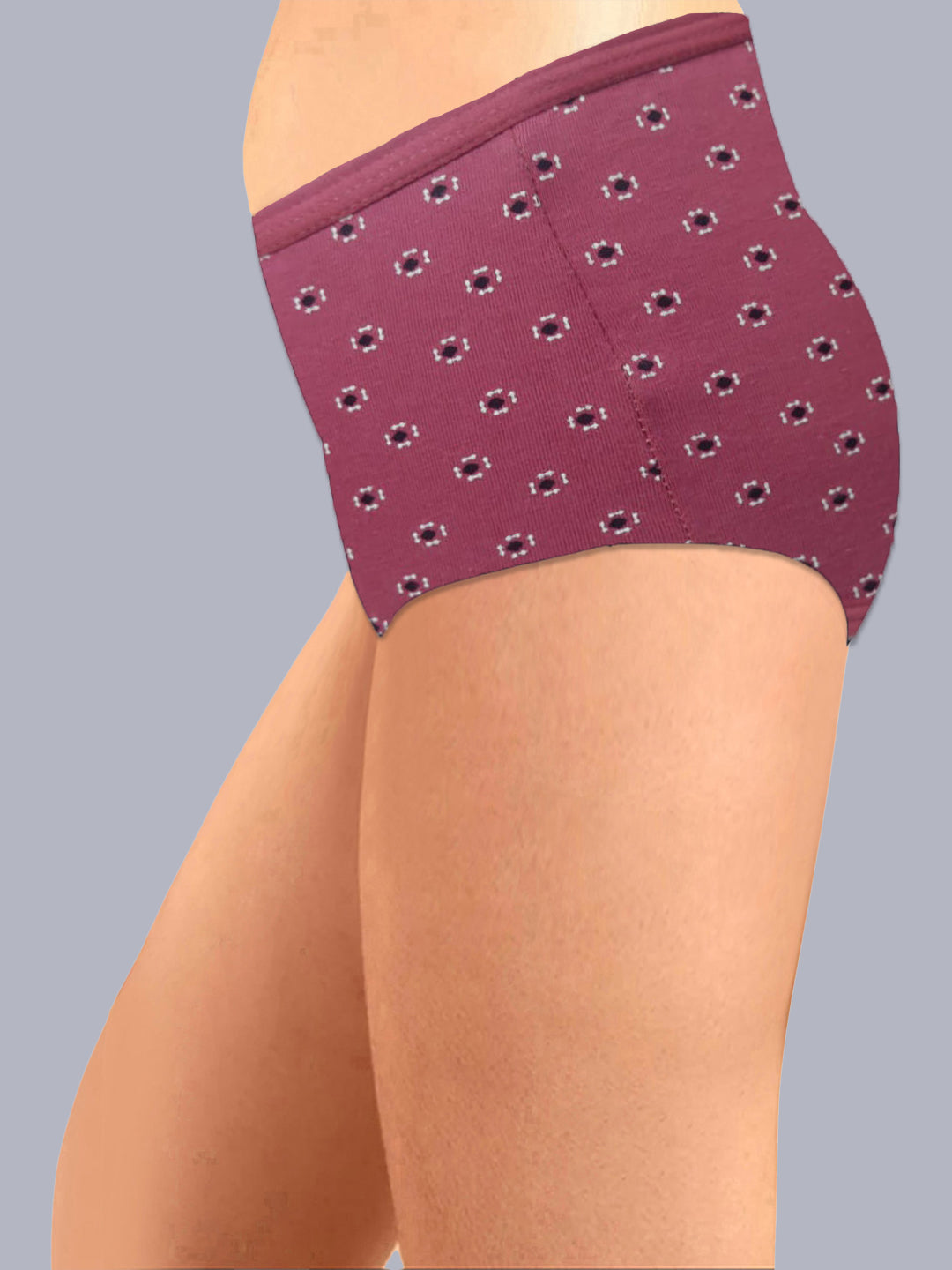 Eden Medium Rise Full Coverage Hipster Panty (Pack of 3) - multi printed