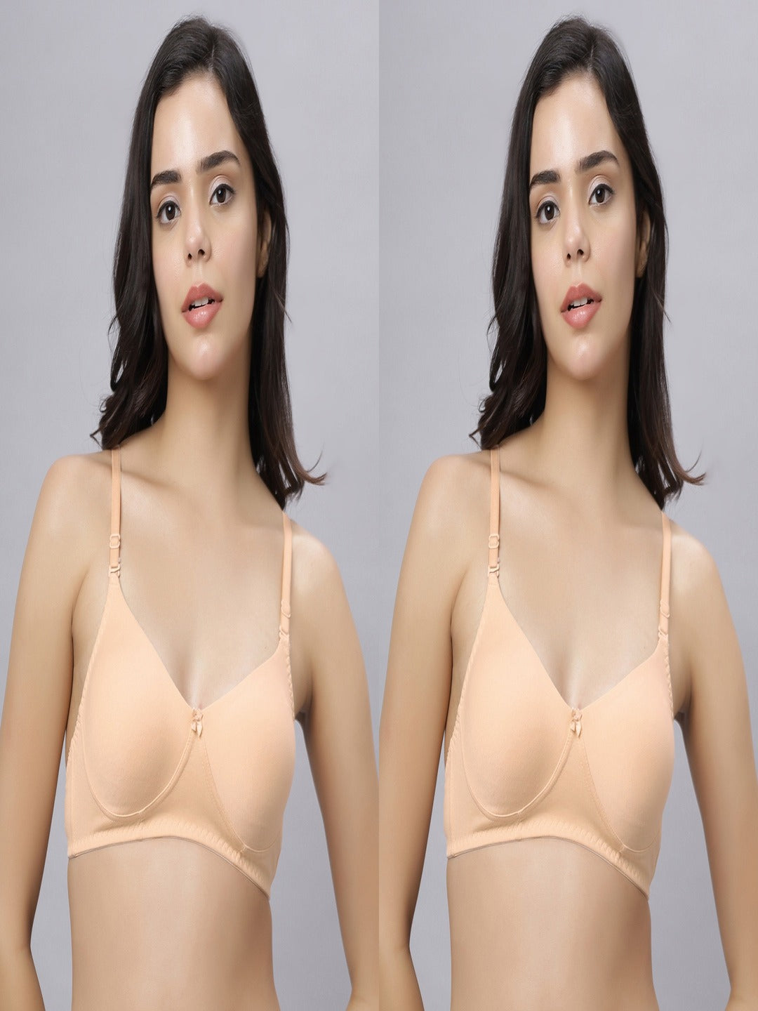 Eden103 Full Coverage Non Padded Skin color Bra (pack of 2)