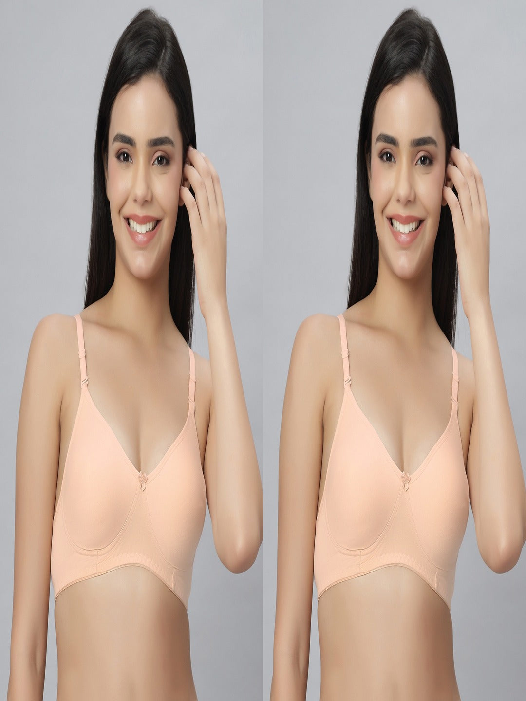 Eden101 Full Coverage Soft Padded Peach color Bra (pack of 2)